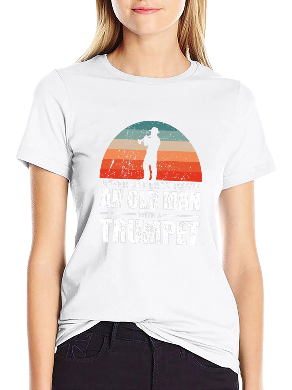 Never Underestimate an Old Man with a Trumpet T-Shirt