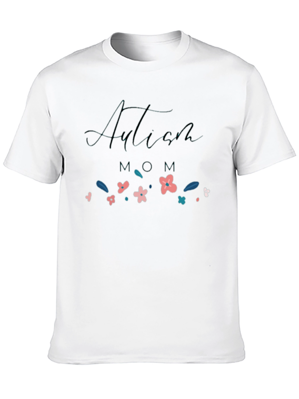 Autism Mom Floral T-Shirt - Black