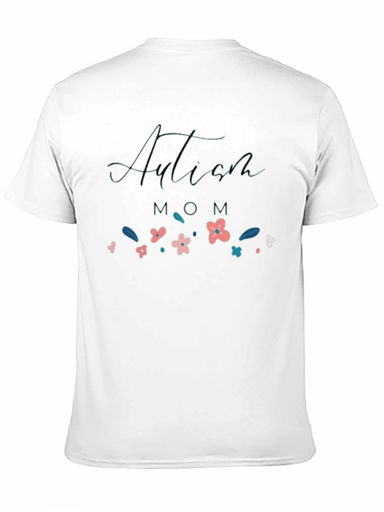 Autism Mom Floral T-Shirt - Black