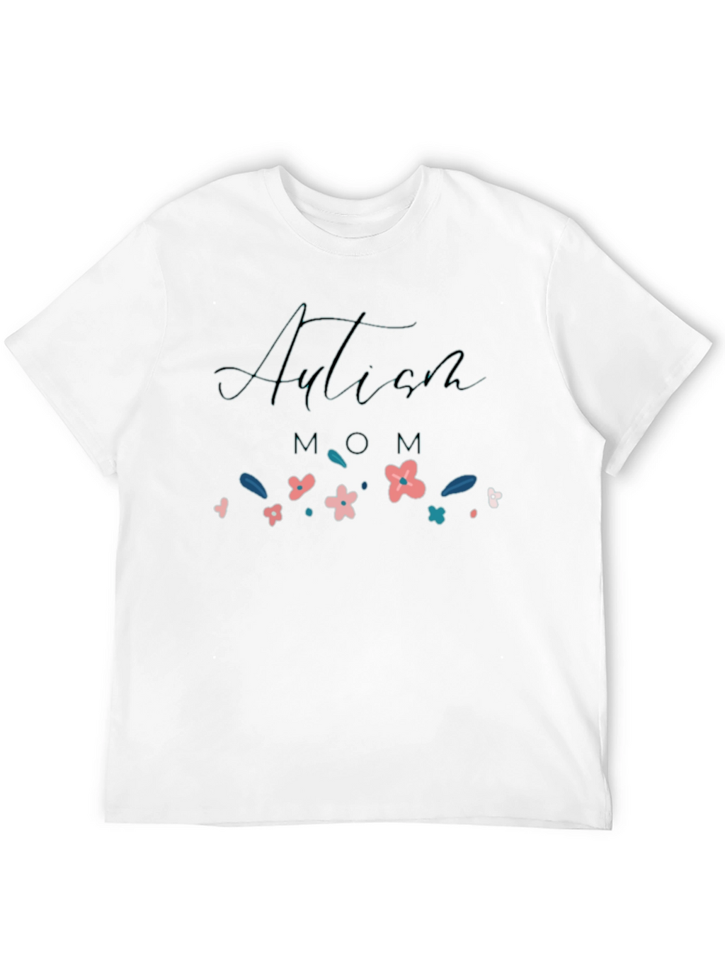 Autism Mom Floral T-Shirt - Black