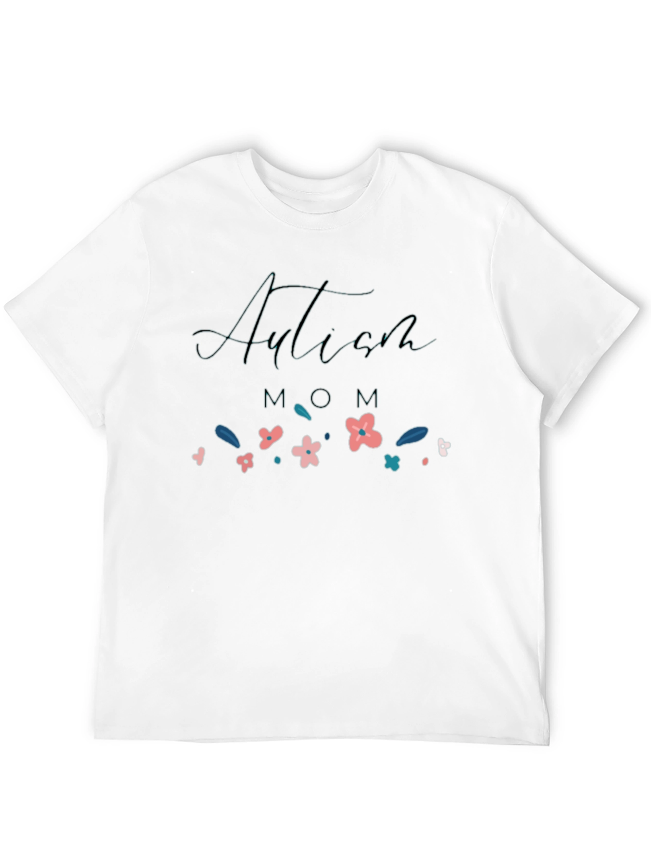 Autism Mom Floral T-Shirt - Black