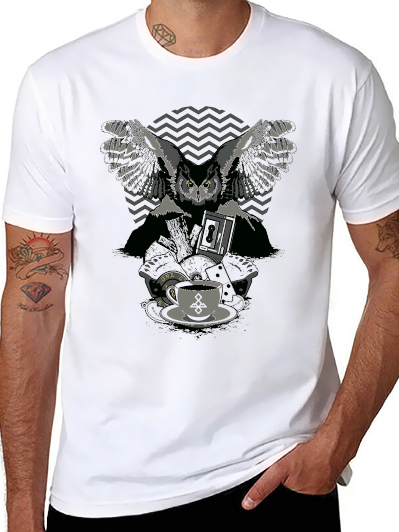Twin Peaks Owl Cave T-Shirt - Black Lodge Inspired Tee