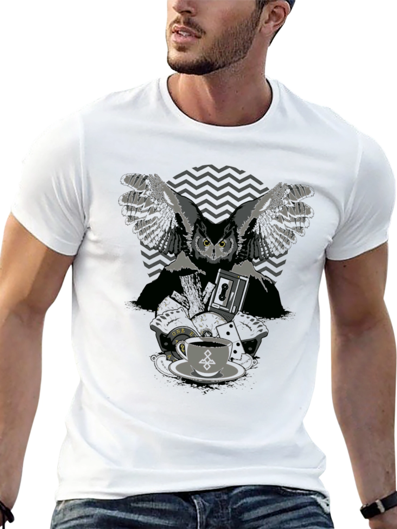 Twin Peaks Owl Cave T-Shirt - Black Lodge Inspired Tee