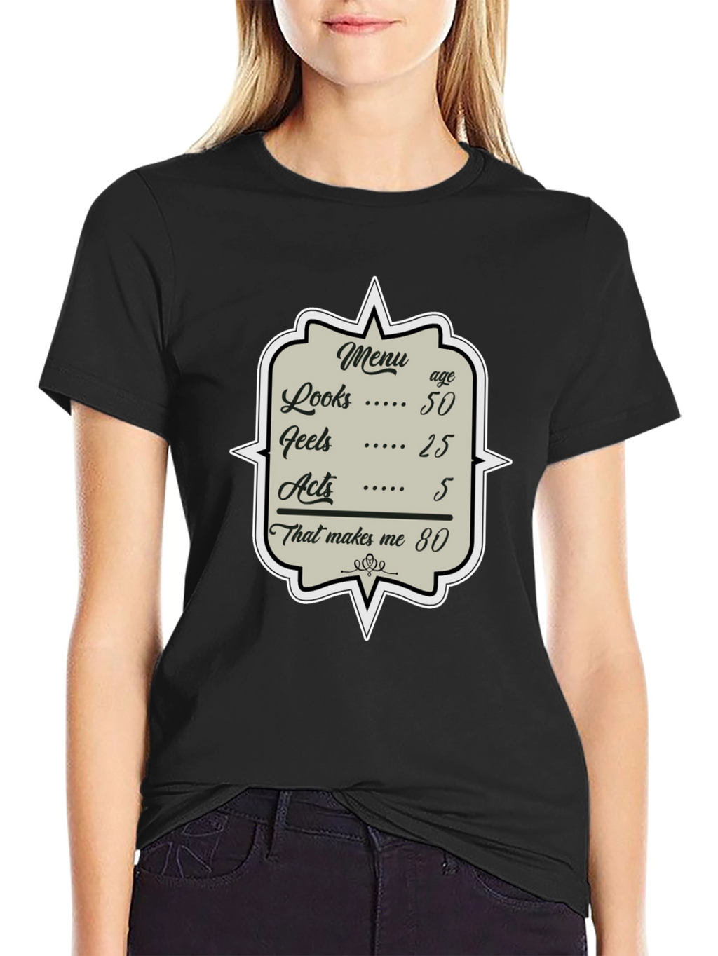 Humorous 80th Birthday Menu T-Shirt