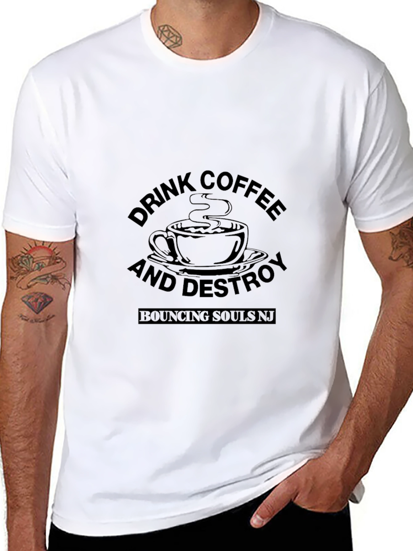 Drink Coffee and Destroy T-Shirt - Bouncing Souls NJ