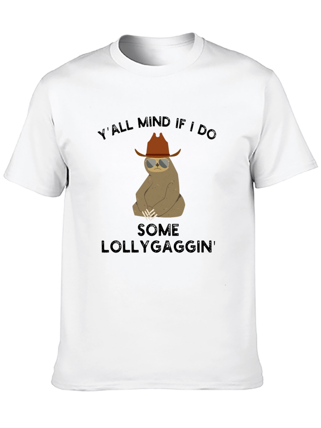 Funny Sloth Lollygagging Graphic T-Shirt