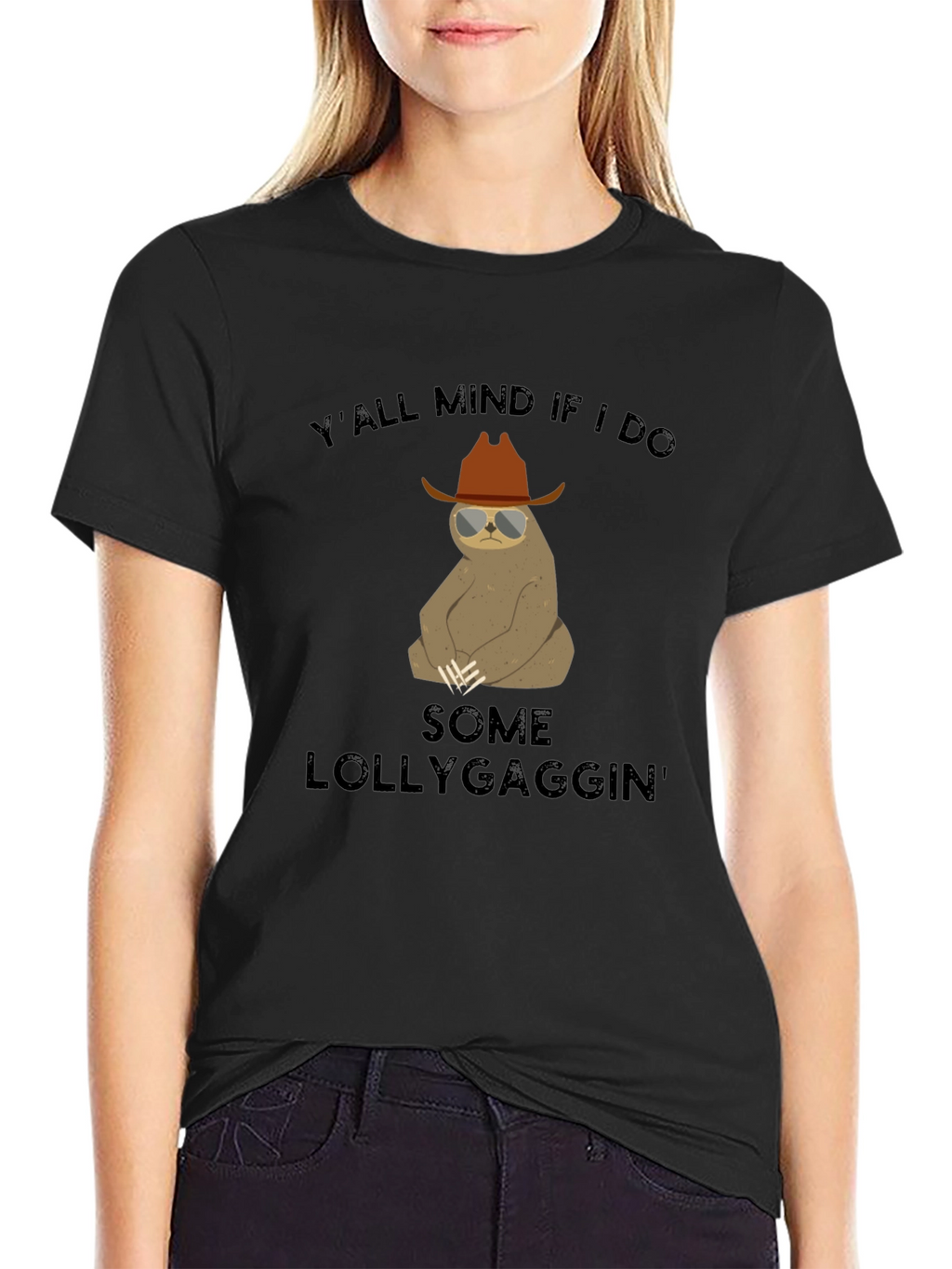 Funny Sloth Lollygagging Graphic T-Shirt
