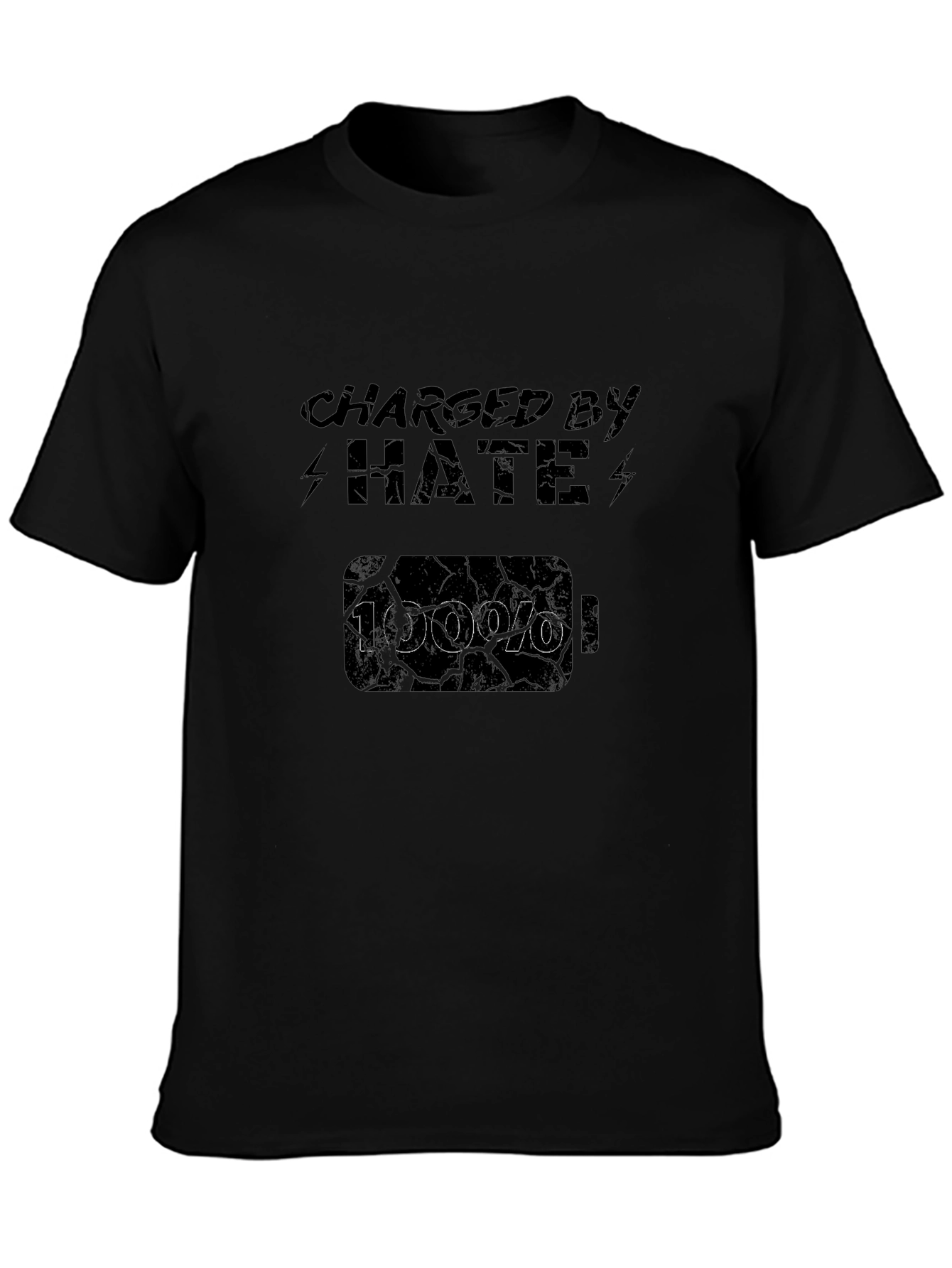 Charged by Hate Black T-Shirt