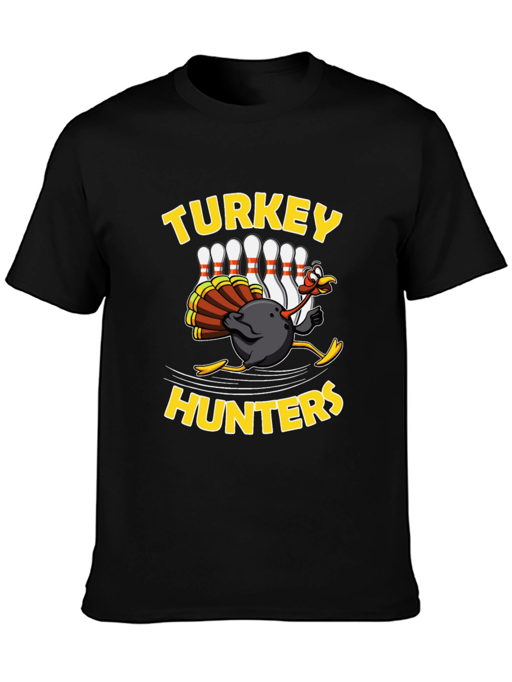 Turkey Hunters Bowling Graphic T-Shirt