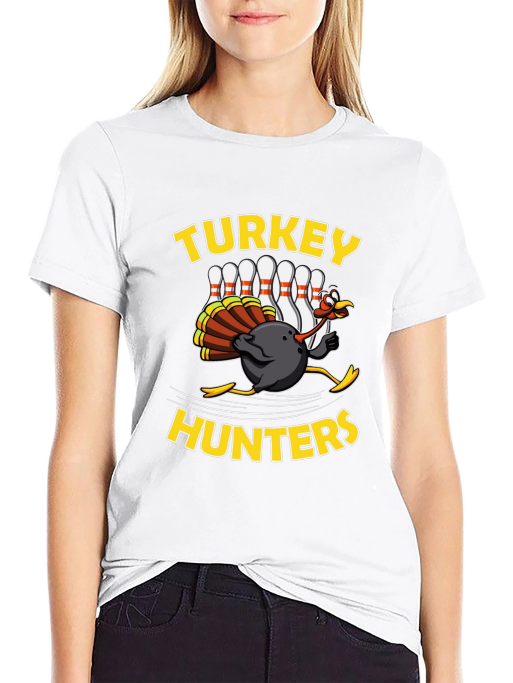 Turkey Hunters Bowling Graphic T-Shirt