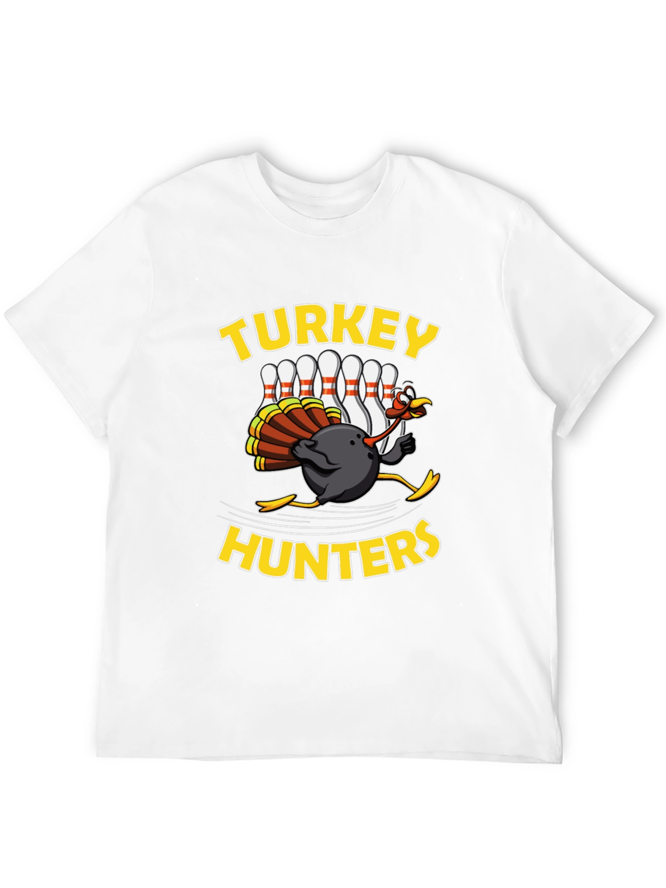 Turkey Hunters Bowling Graphic T-Shirt