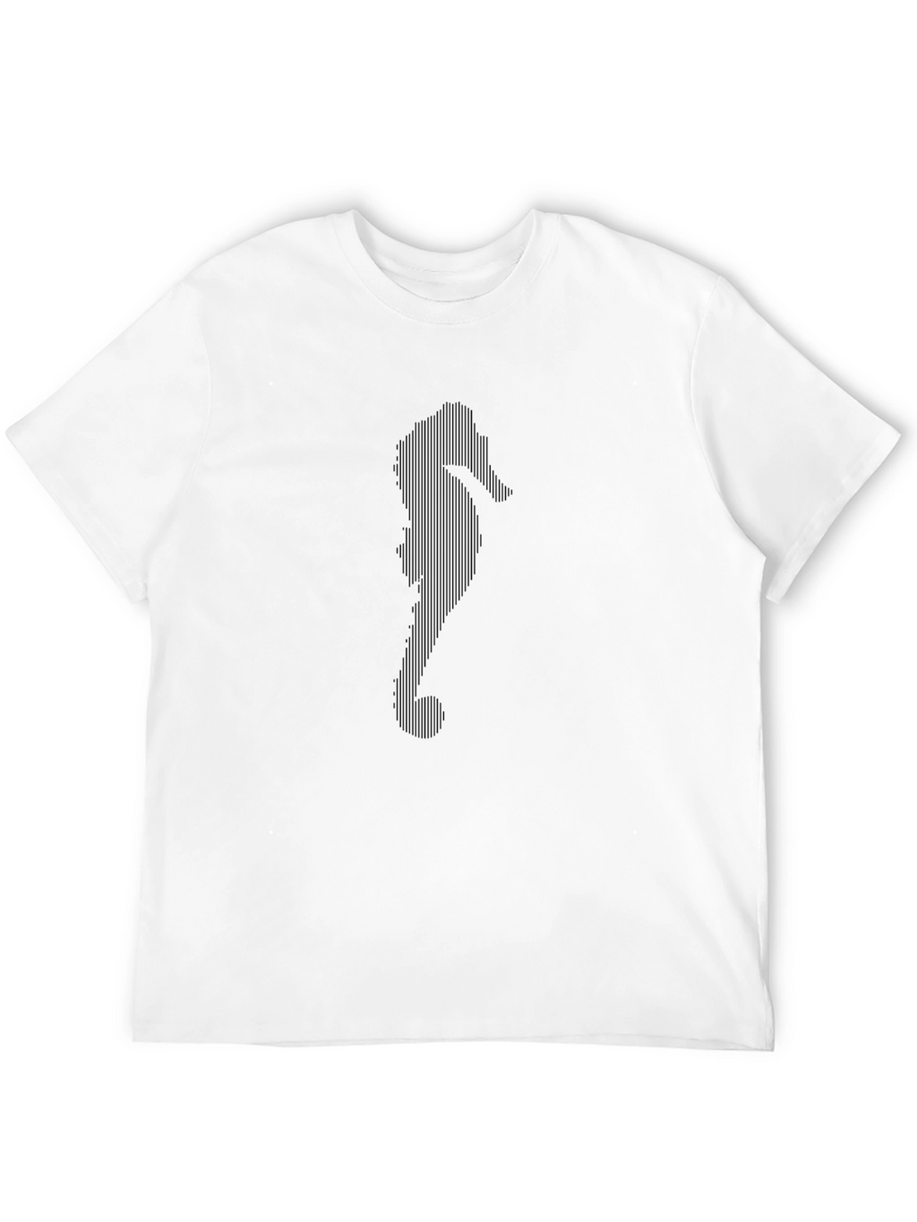 Mens Black Seahorse Graphic Tee