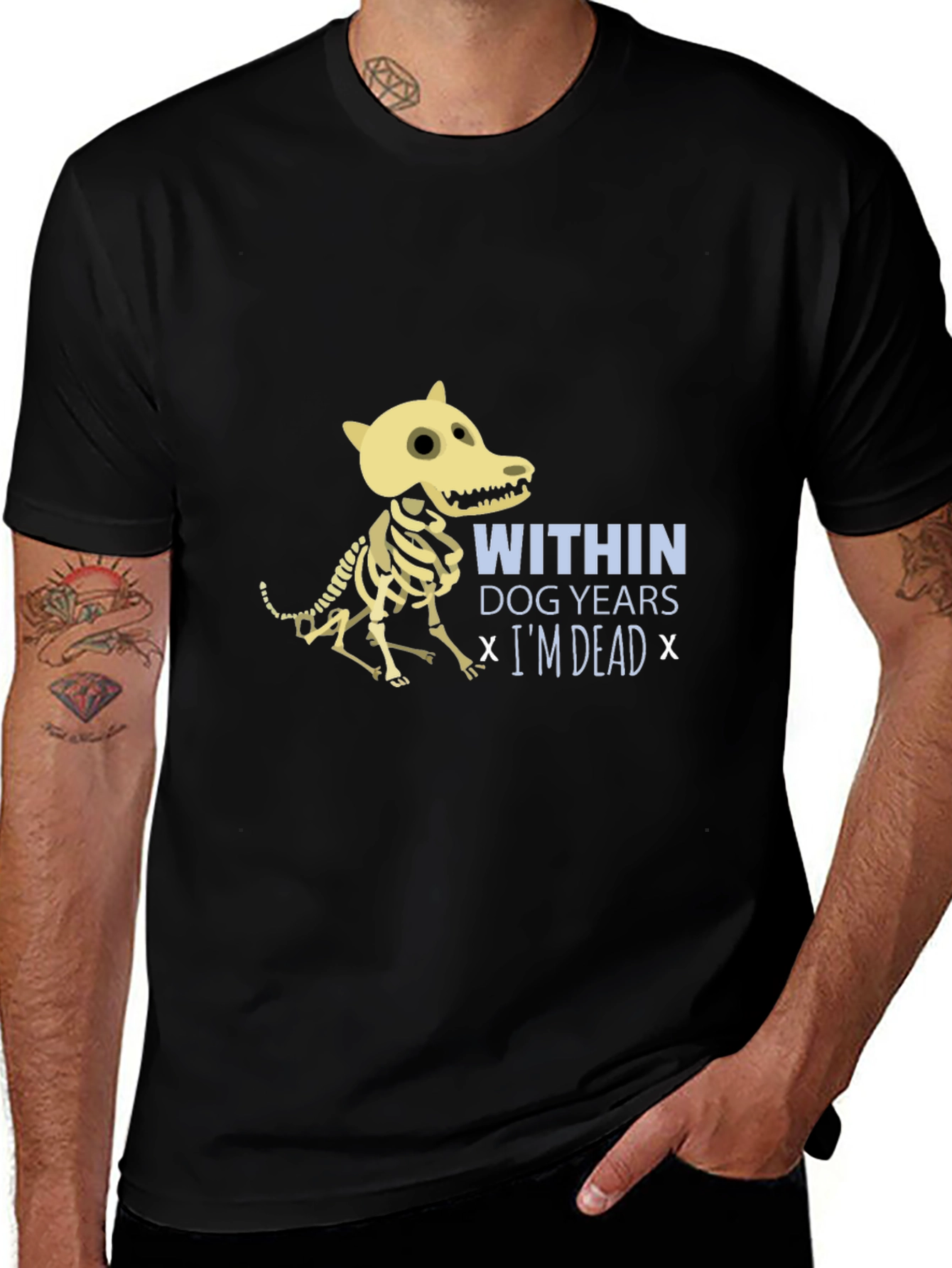 Dog Years Funny Skeleton T-Shirt