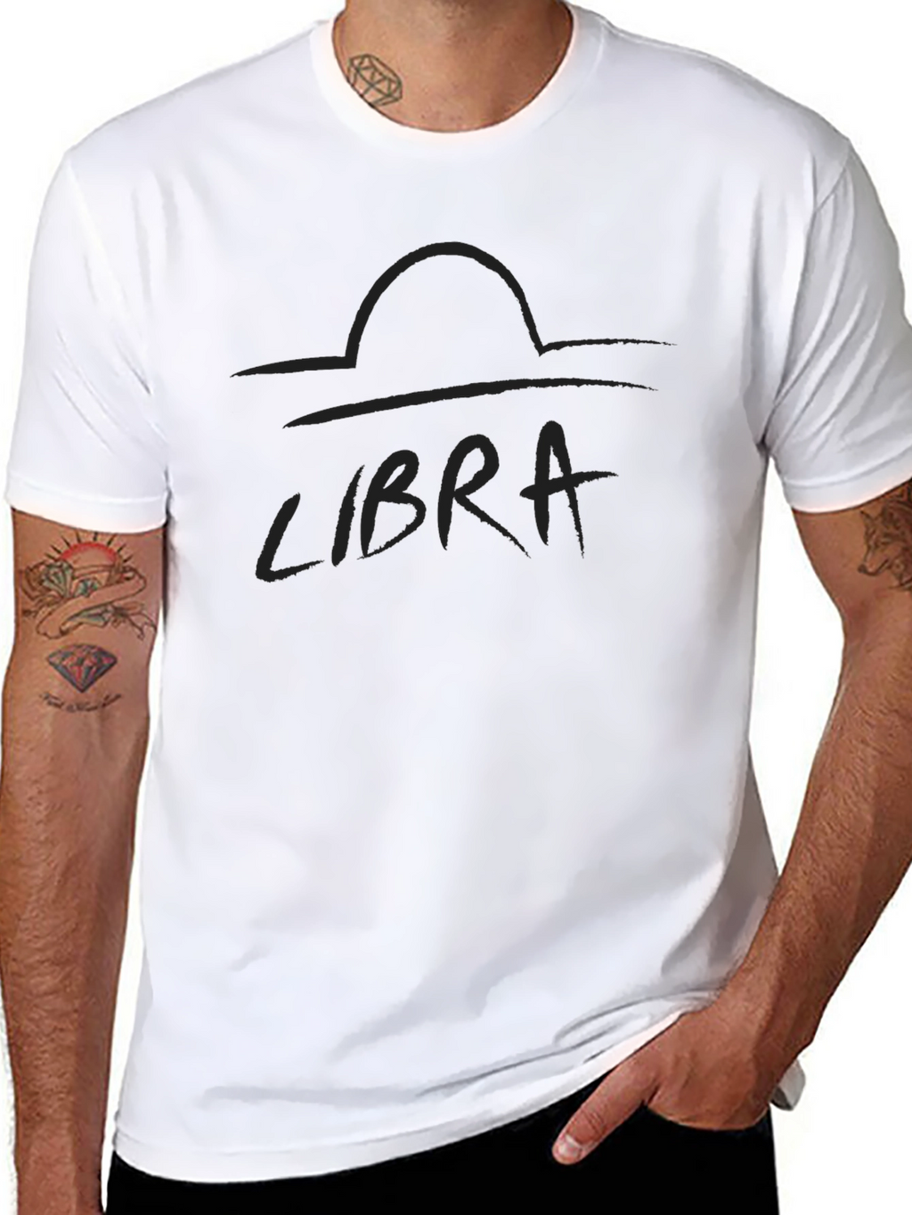 Libra Zodiac Black Graphic Tee