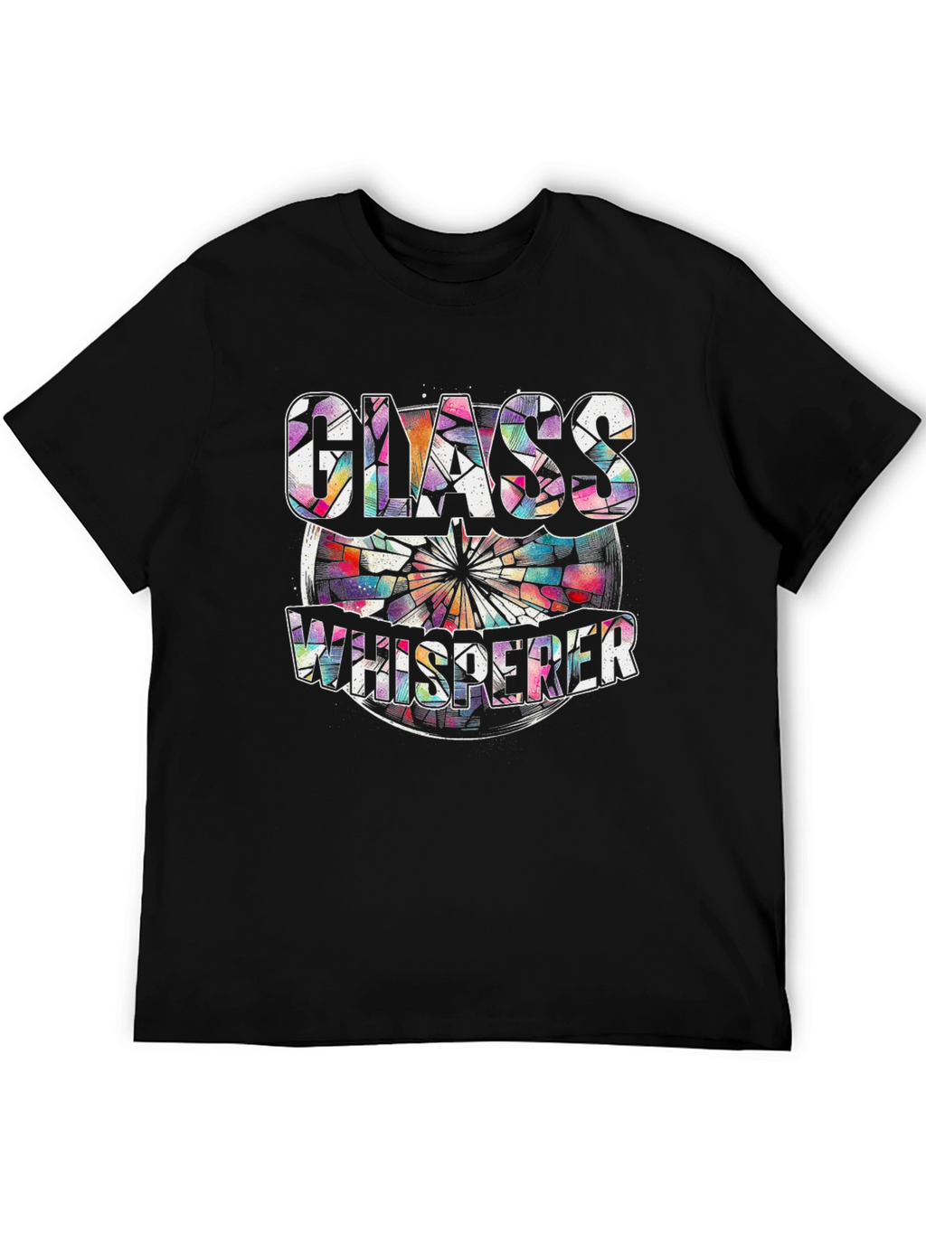 Glass Whisperer T-Shirt - Artistic Stained Glass Design