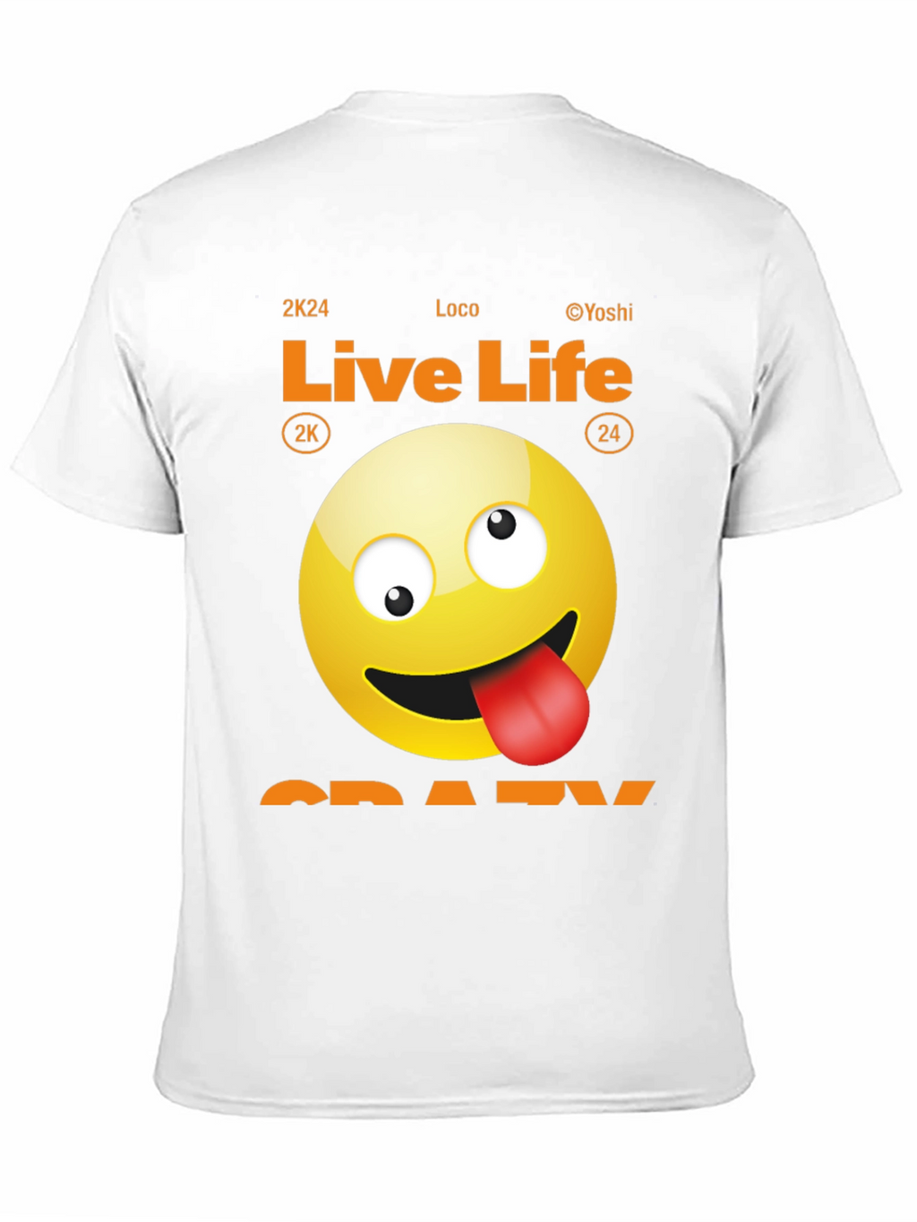 Live Life Crazy Emoji Graphic Tee