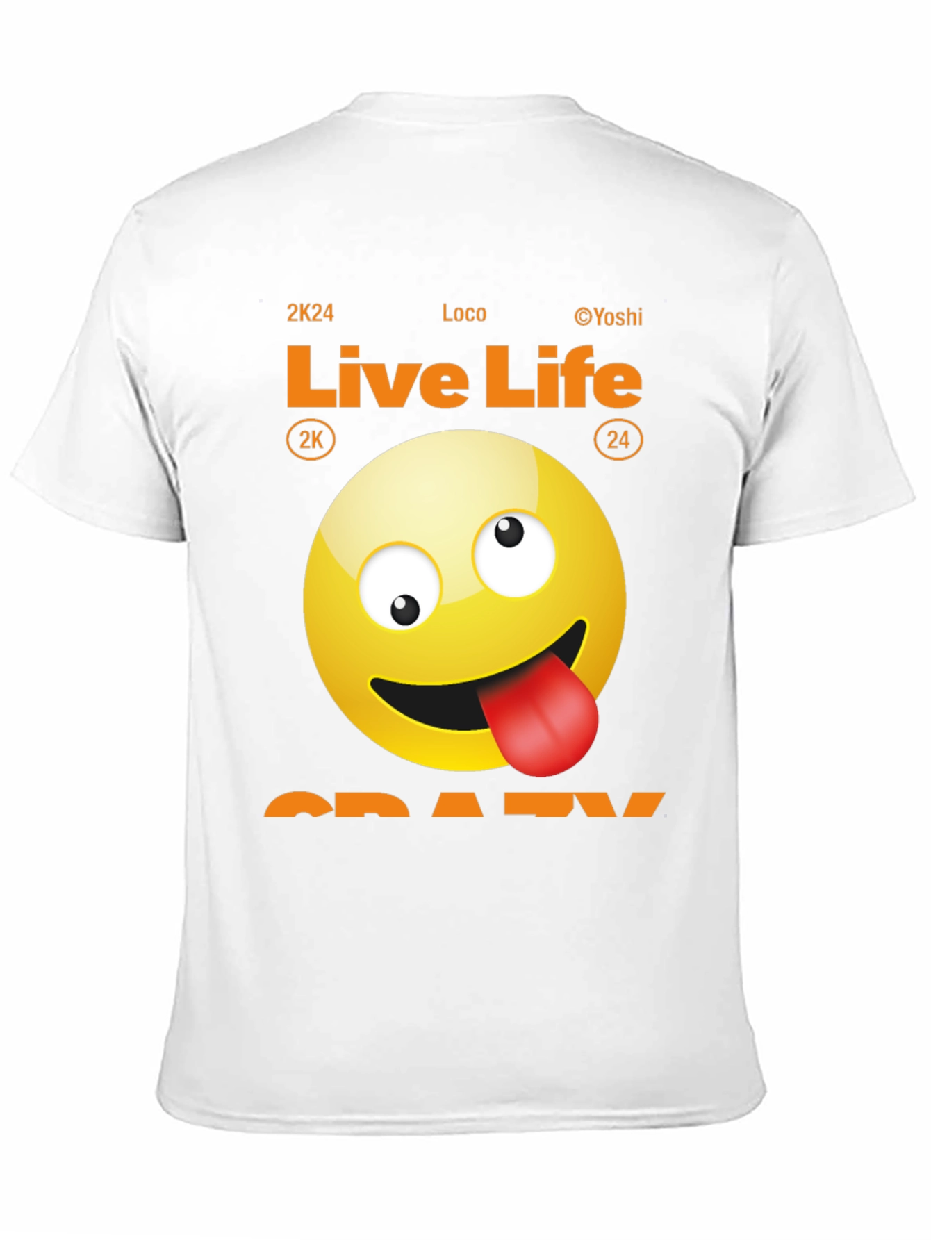 Live Life Crazy Emoji Graphic Tee