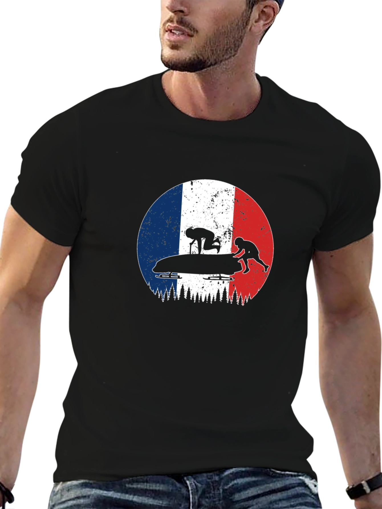 French Bobsled Team Graphic T-Shirt