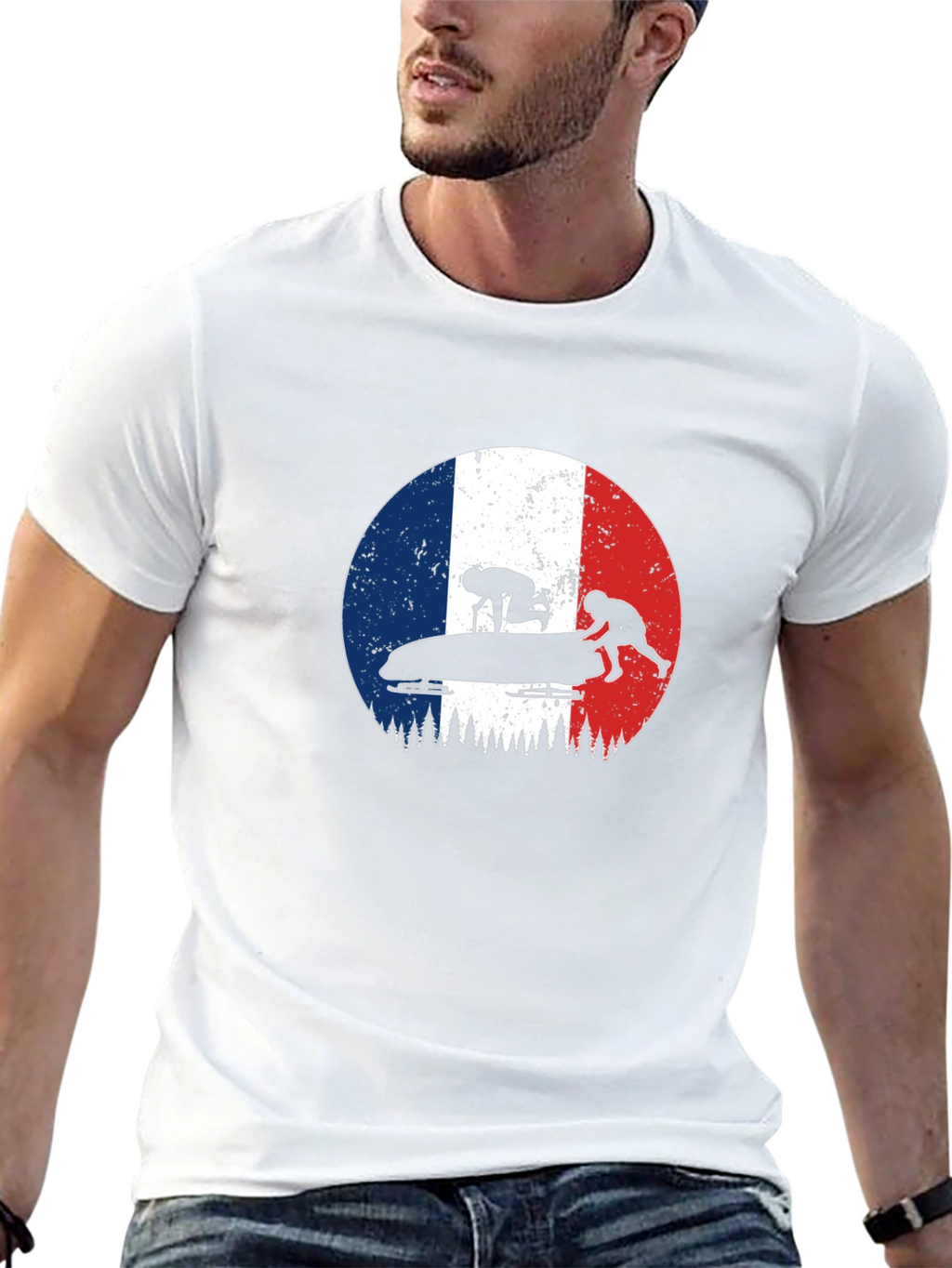 French Bobsled Team Graphic T-Shirt