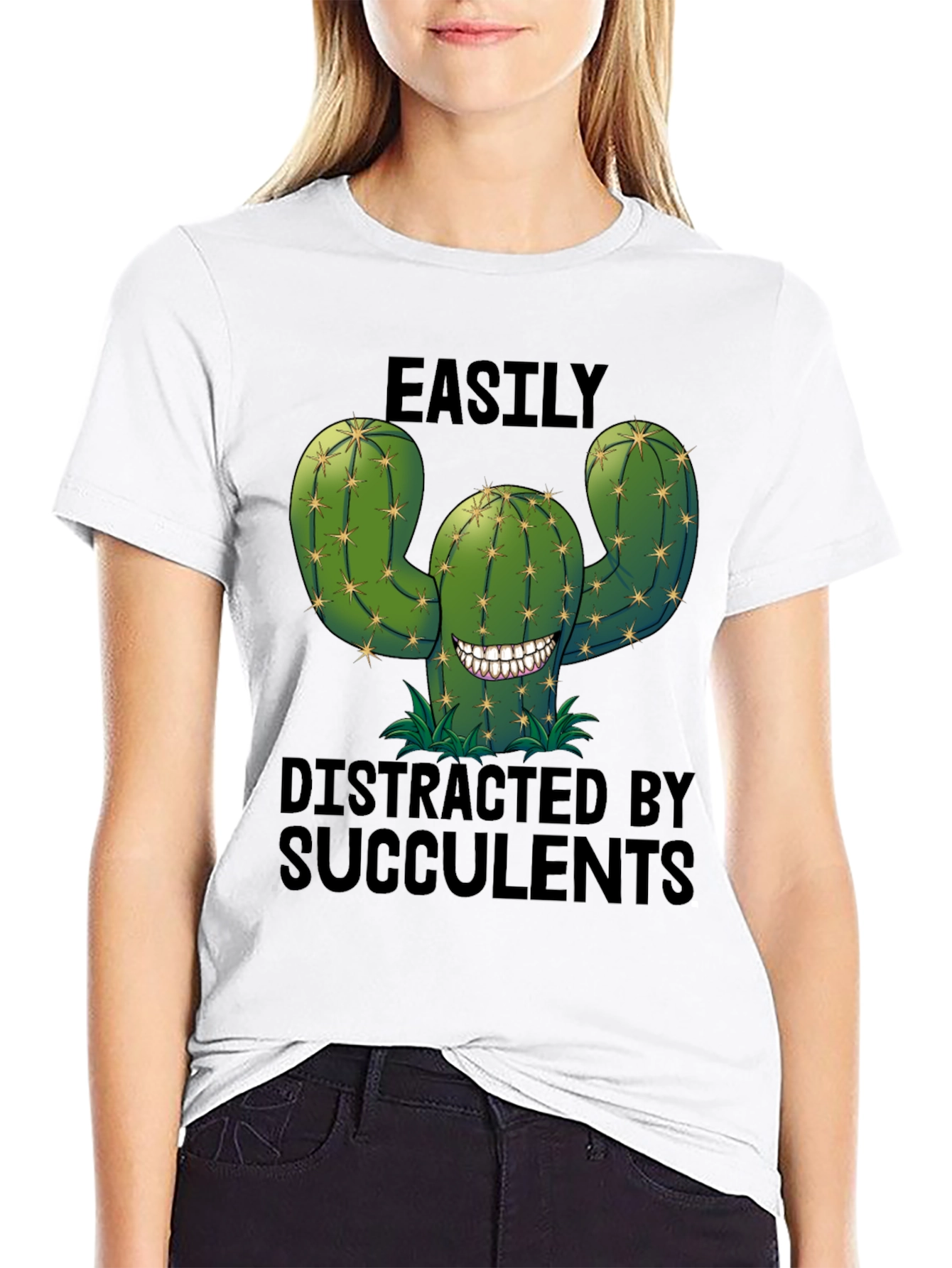 Easily Distracted by Succulents Graphic Tee