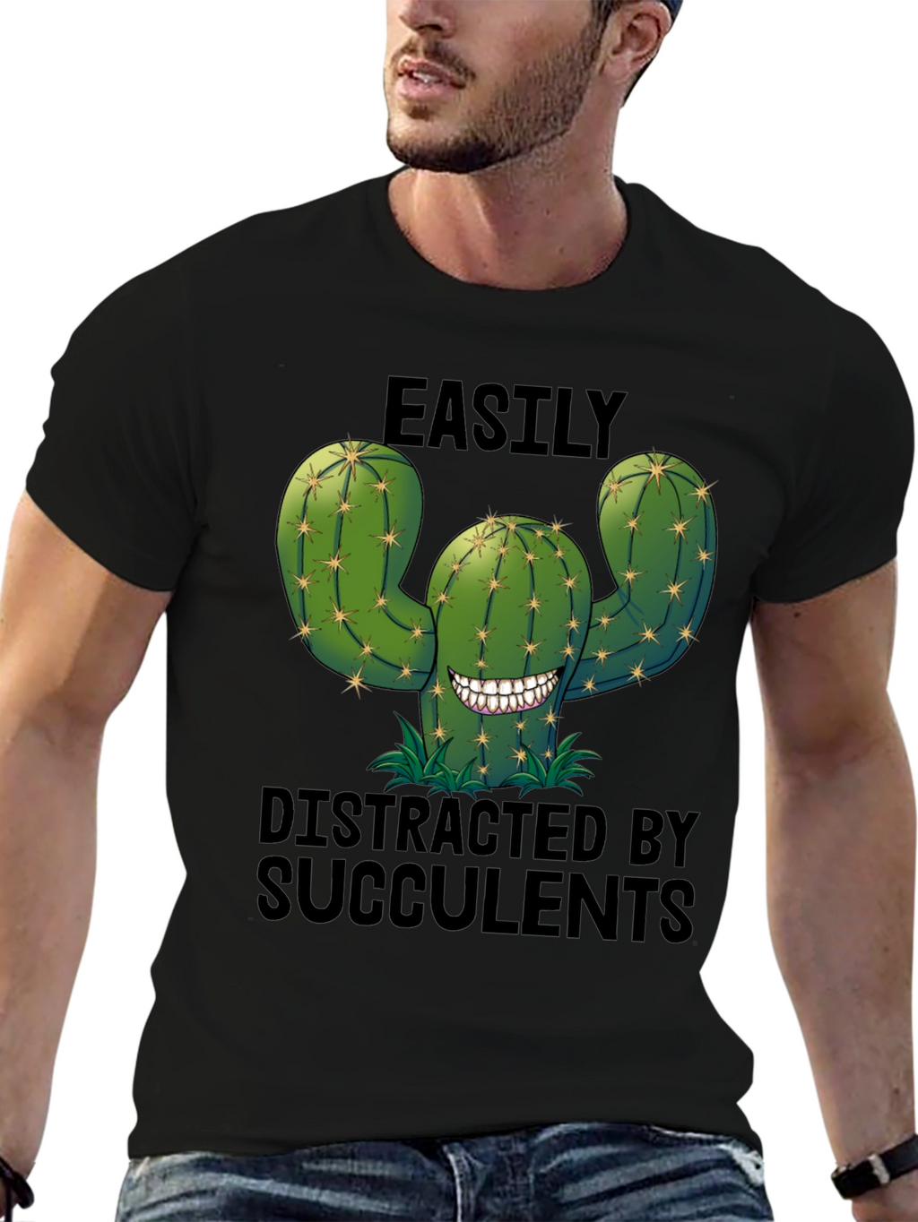 Easily Distracted by Succulents Graphic Tee