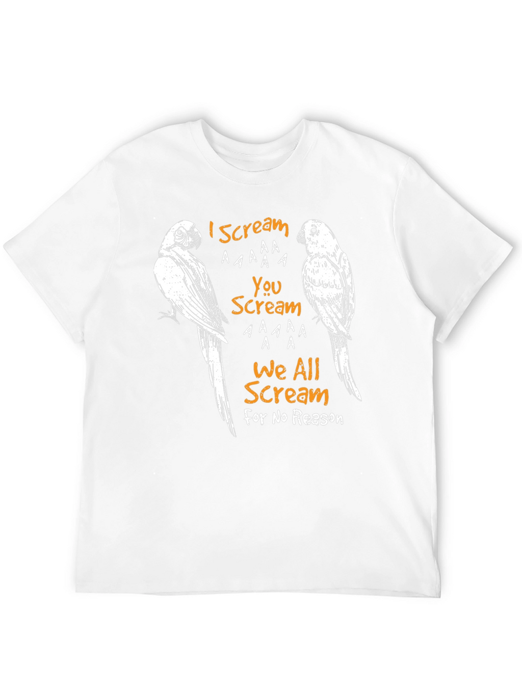 Funny Parrot T-Shirt - I Scream You Scream Design
