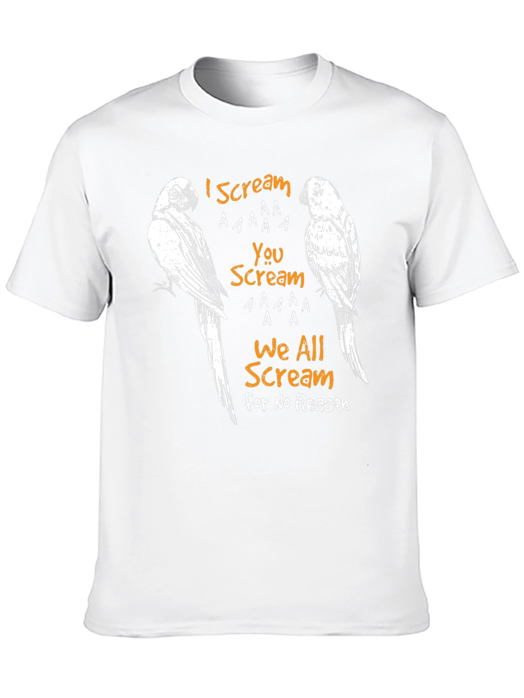 Funny Parrot T-Shirt - I Scream You Scream Design