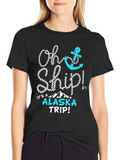 Oh Ship! Alaska Trip Black Graphic Tee