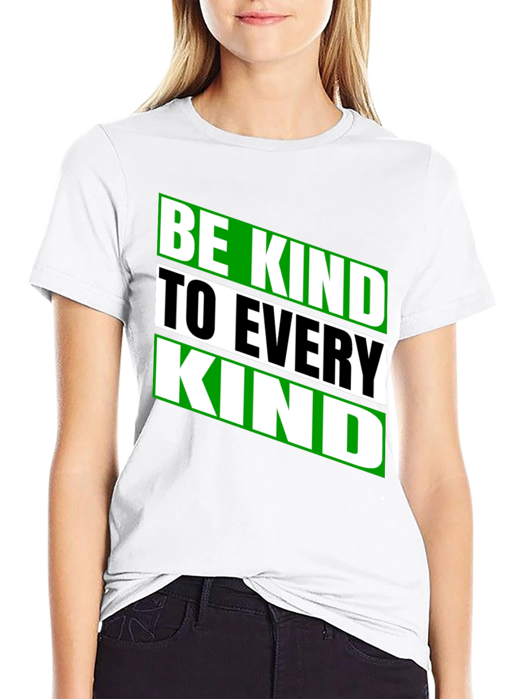 Be Kind to Every Kind Black Graphic Tee