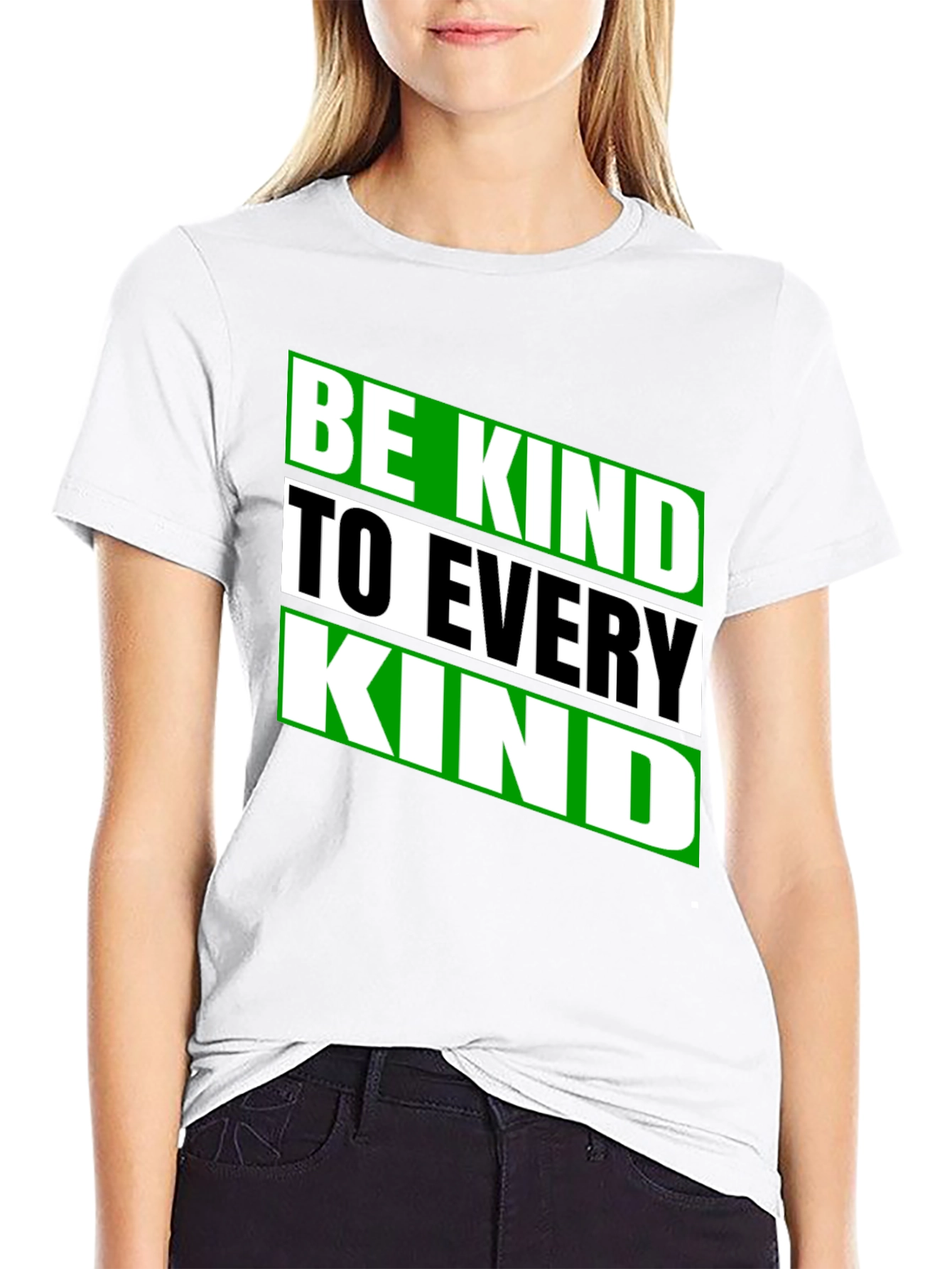Be Kind to Every Kind Black Graphic Tee
