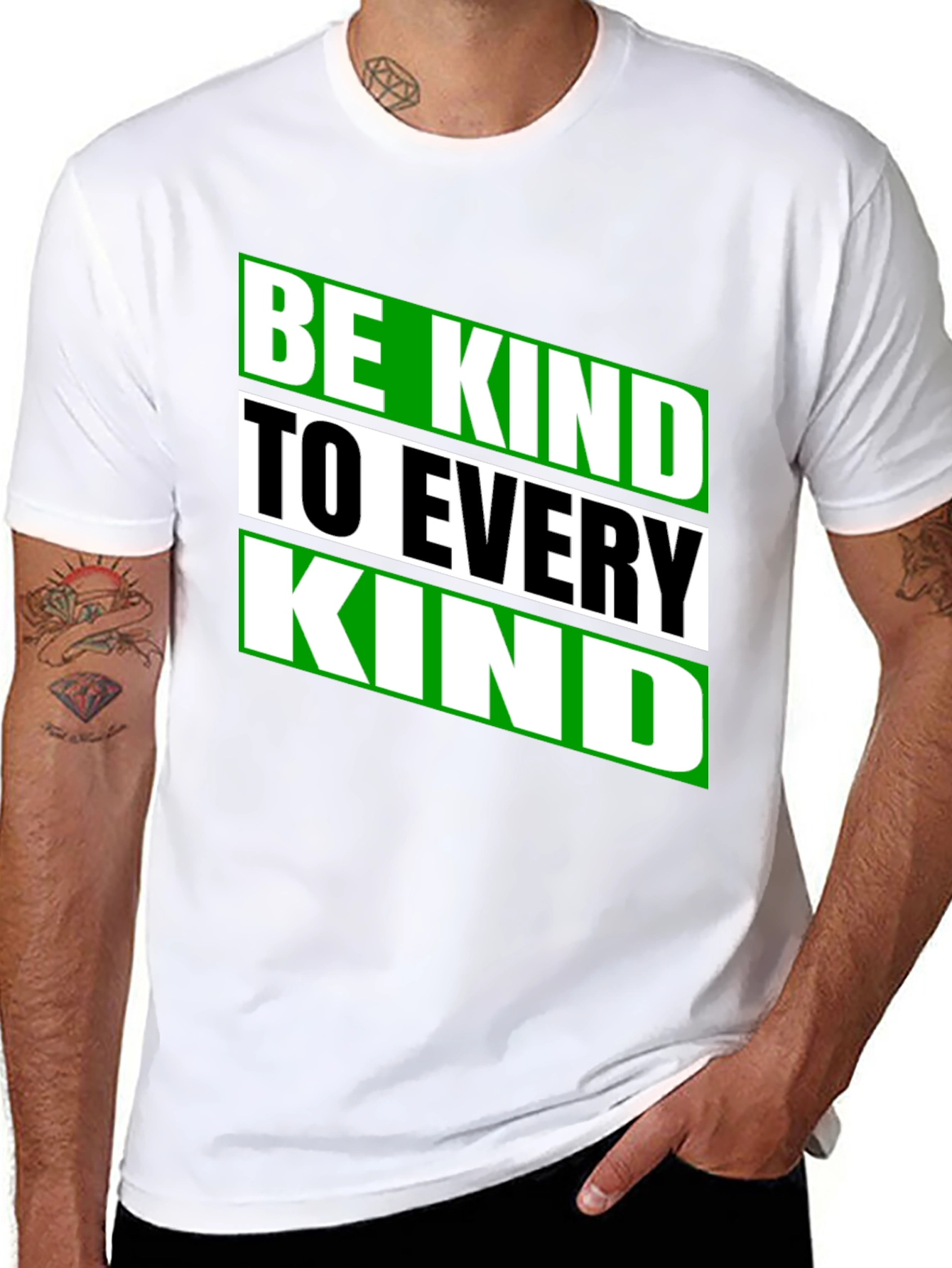Be Kind to Every Kind Black Graphic Tee
