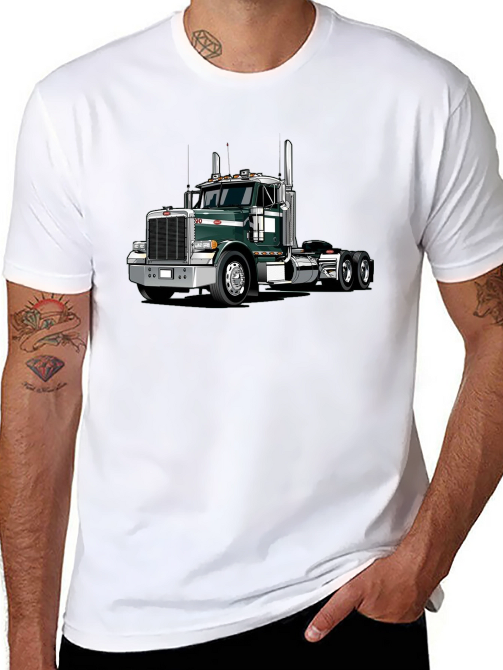 Trucker Style Black T-Shirt