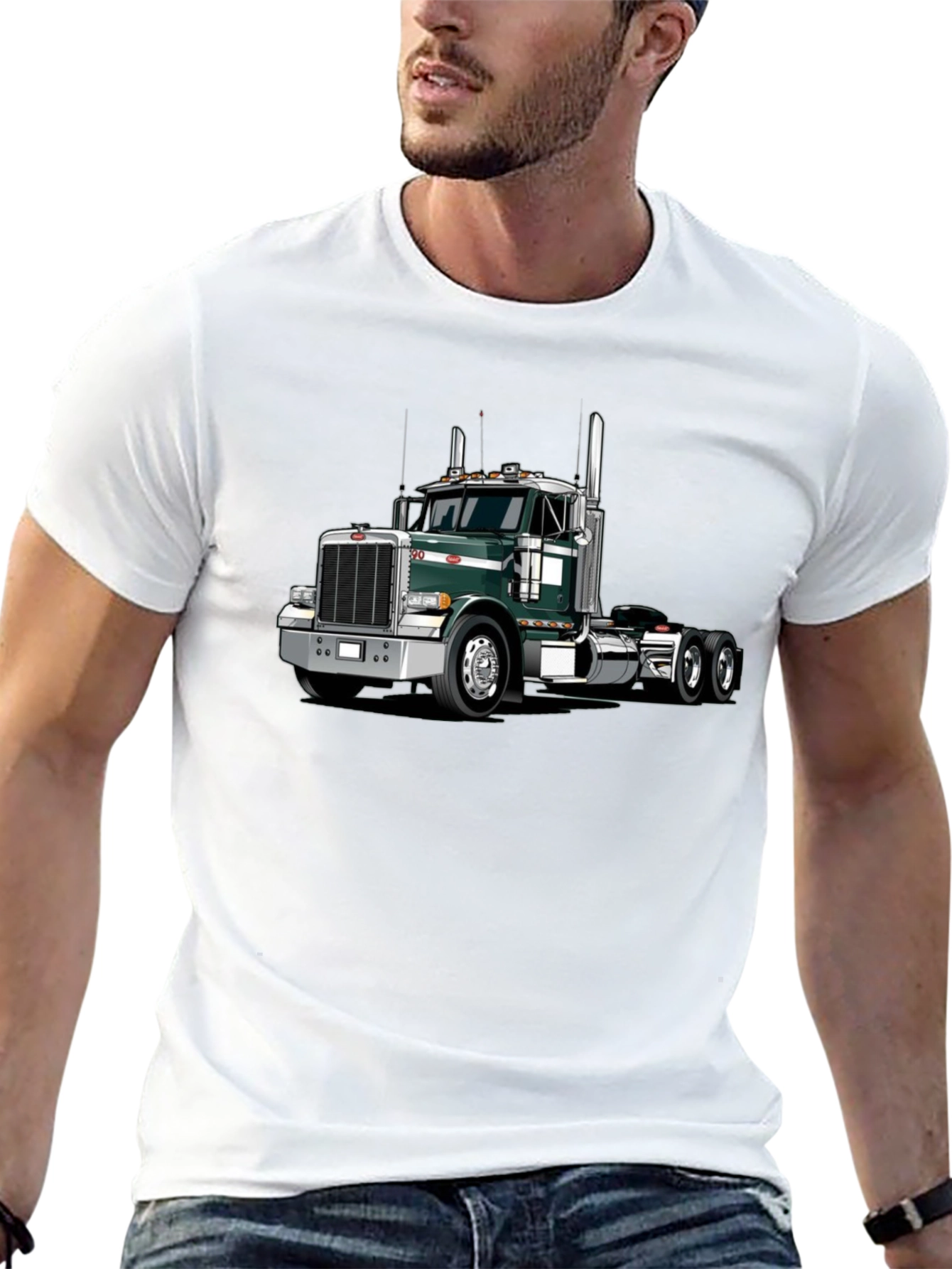 Trucker Style Black T-Shirt