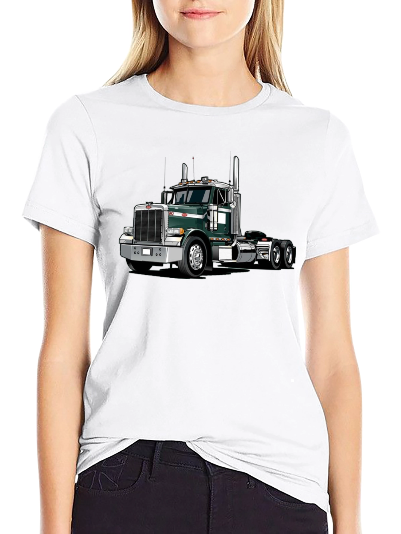Trucker Style Black T-Shirt