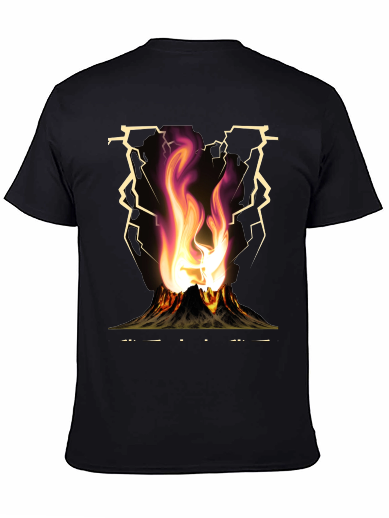 Volcano Lightning Graphic T-Shirt