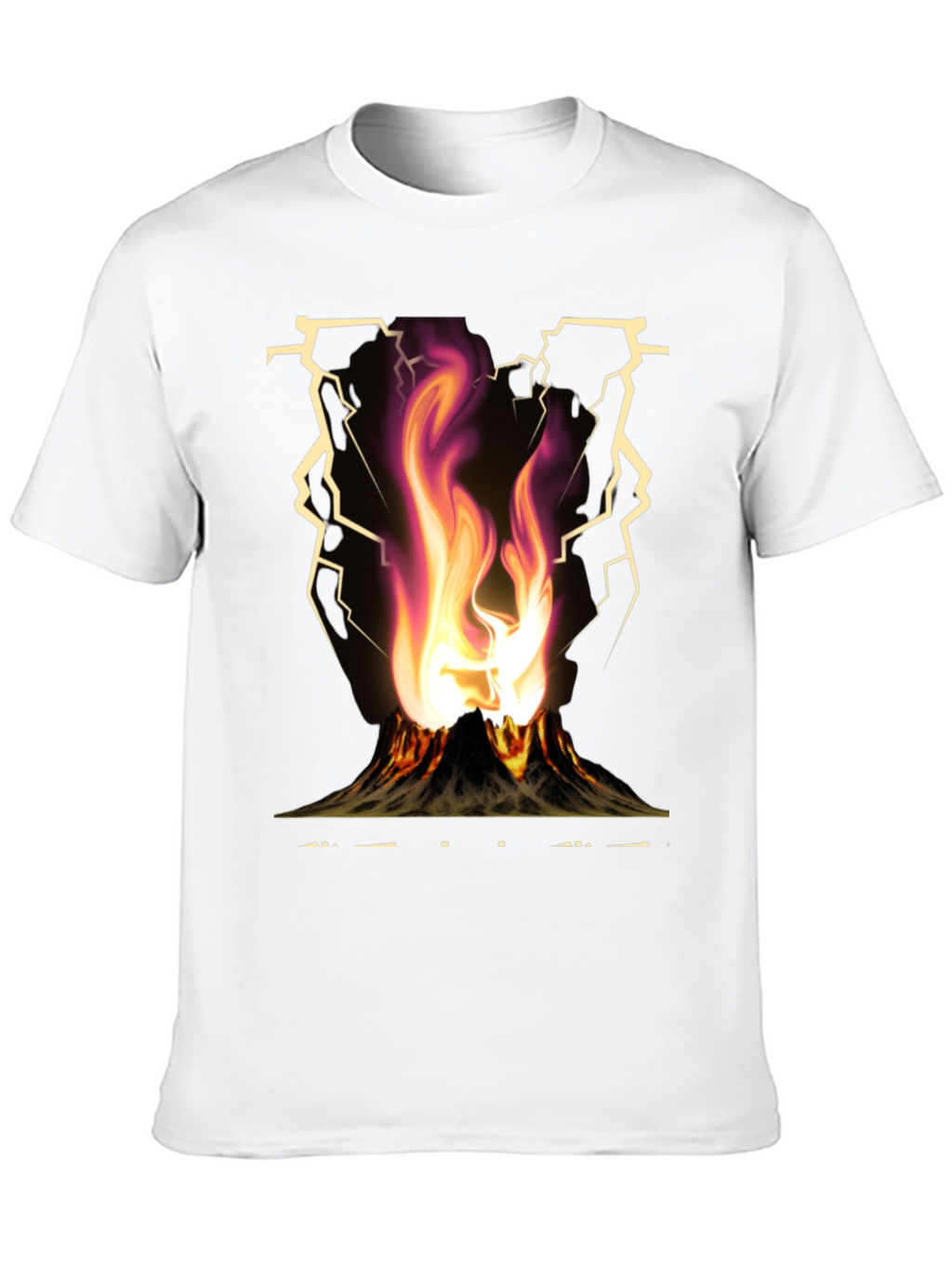 Volcano Lightning Graphic T-Shirt