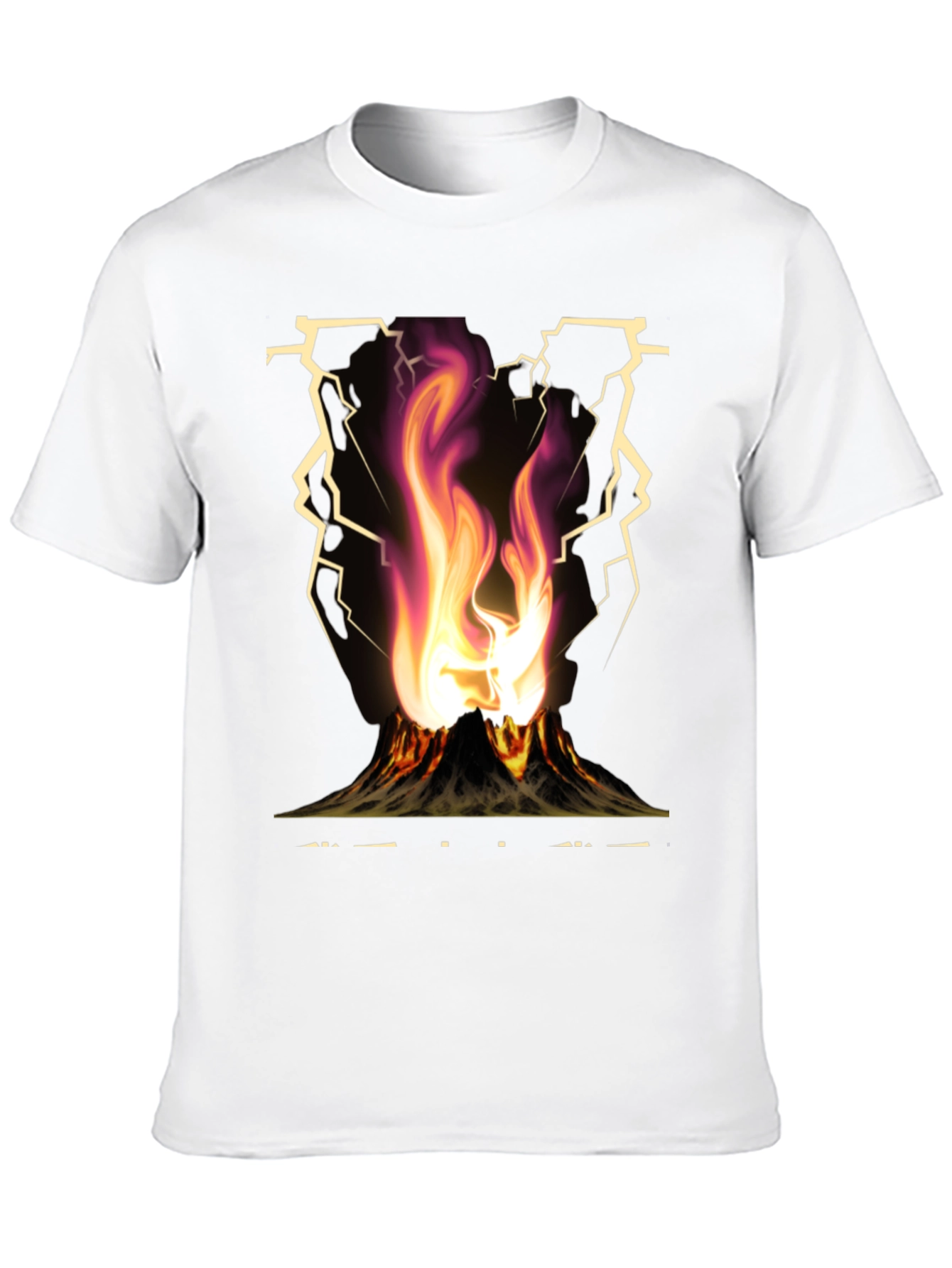 Volcano Lightning Graphic T-Shirt