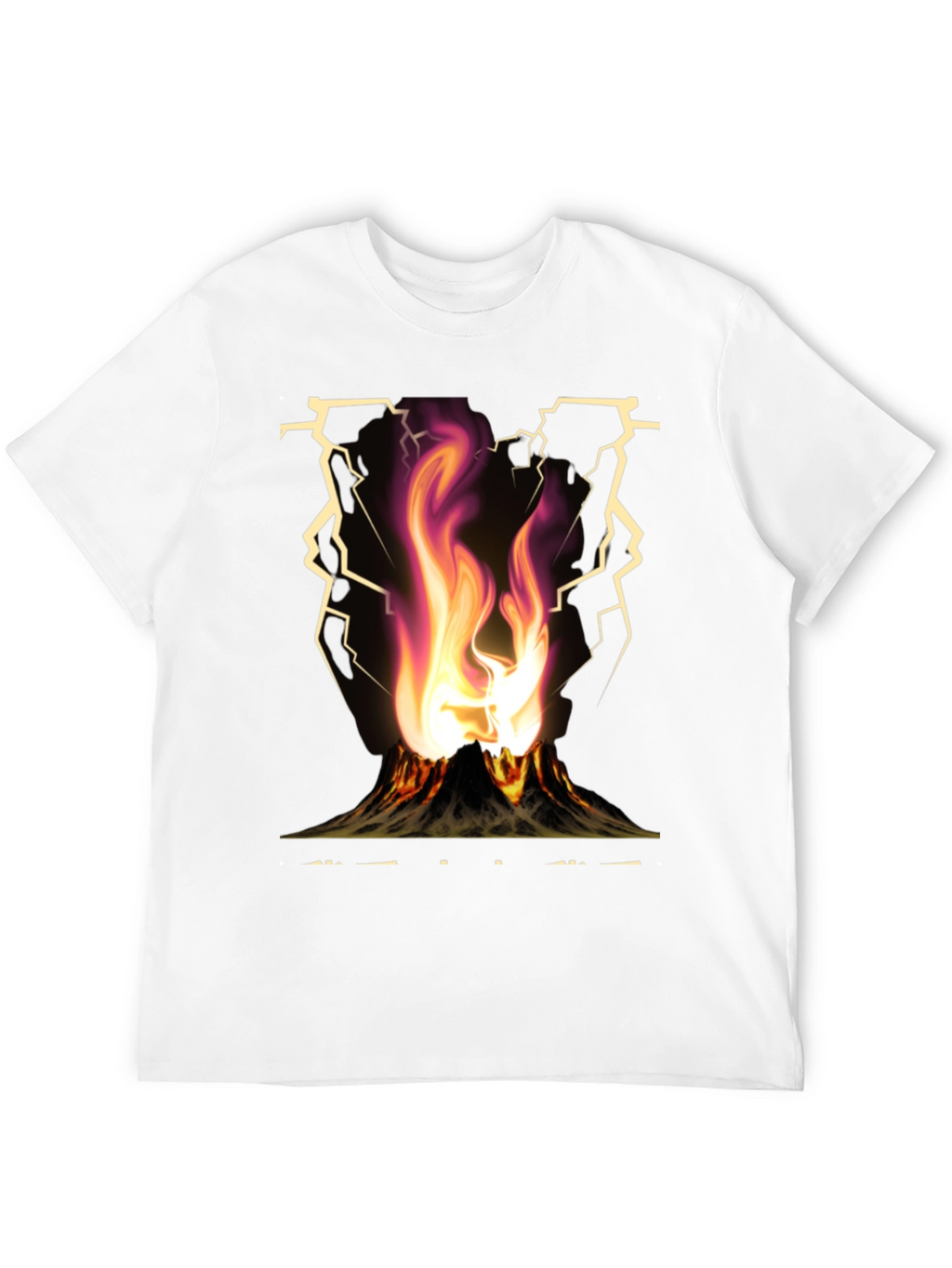 Volcano Lightning Graphic T-Shirt
