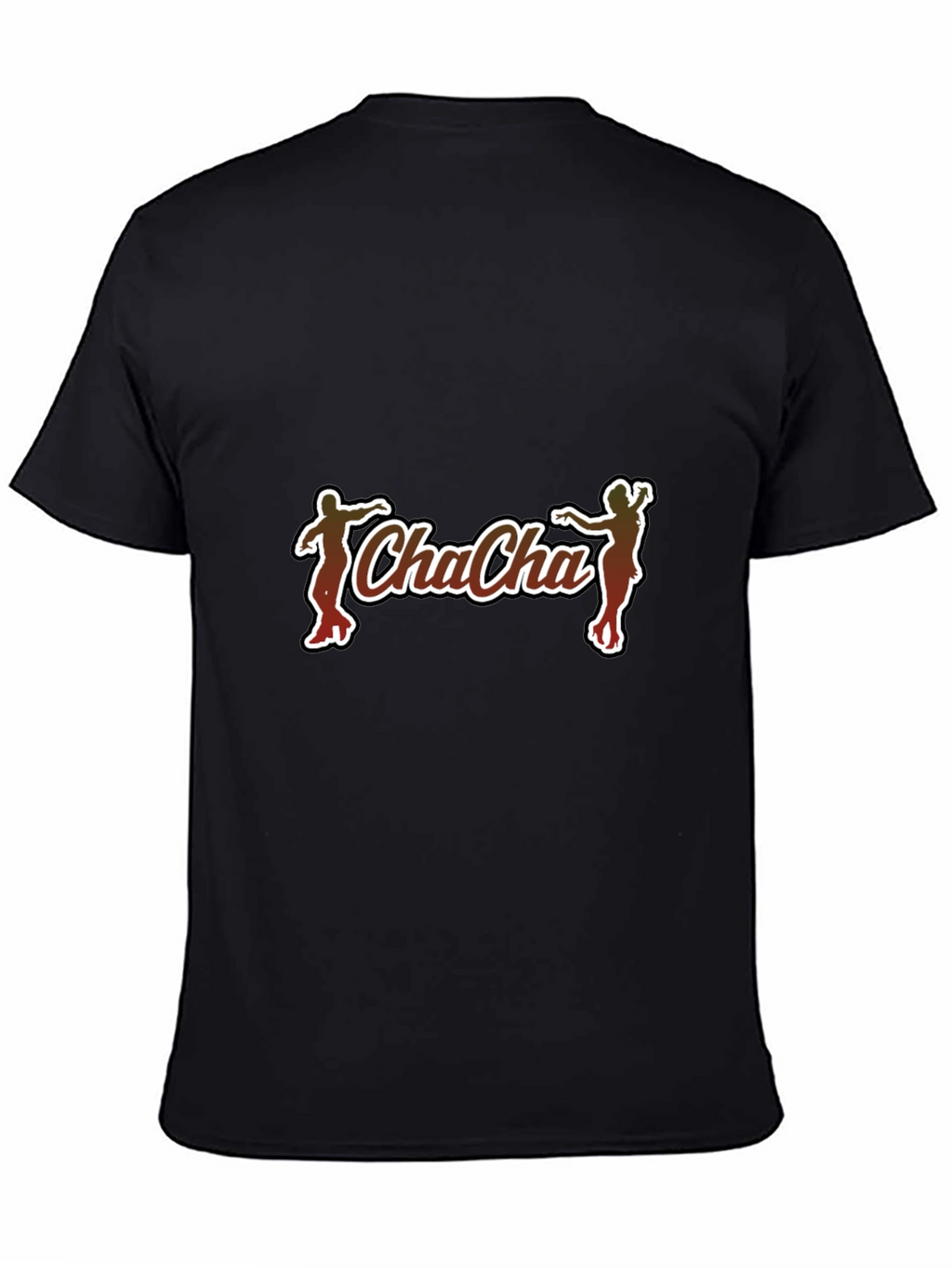 Cha-Cha Graphic Tee - Black Cotton Casual T-Shirt
