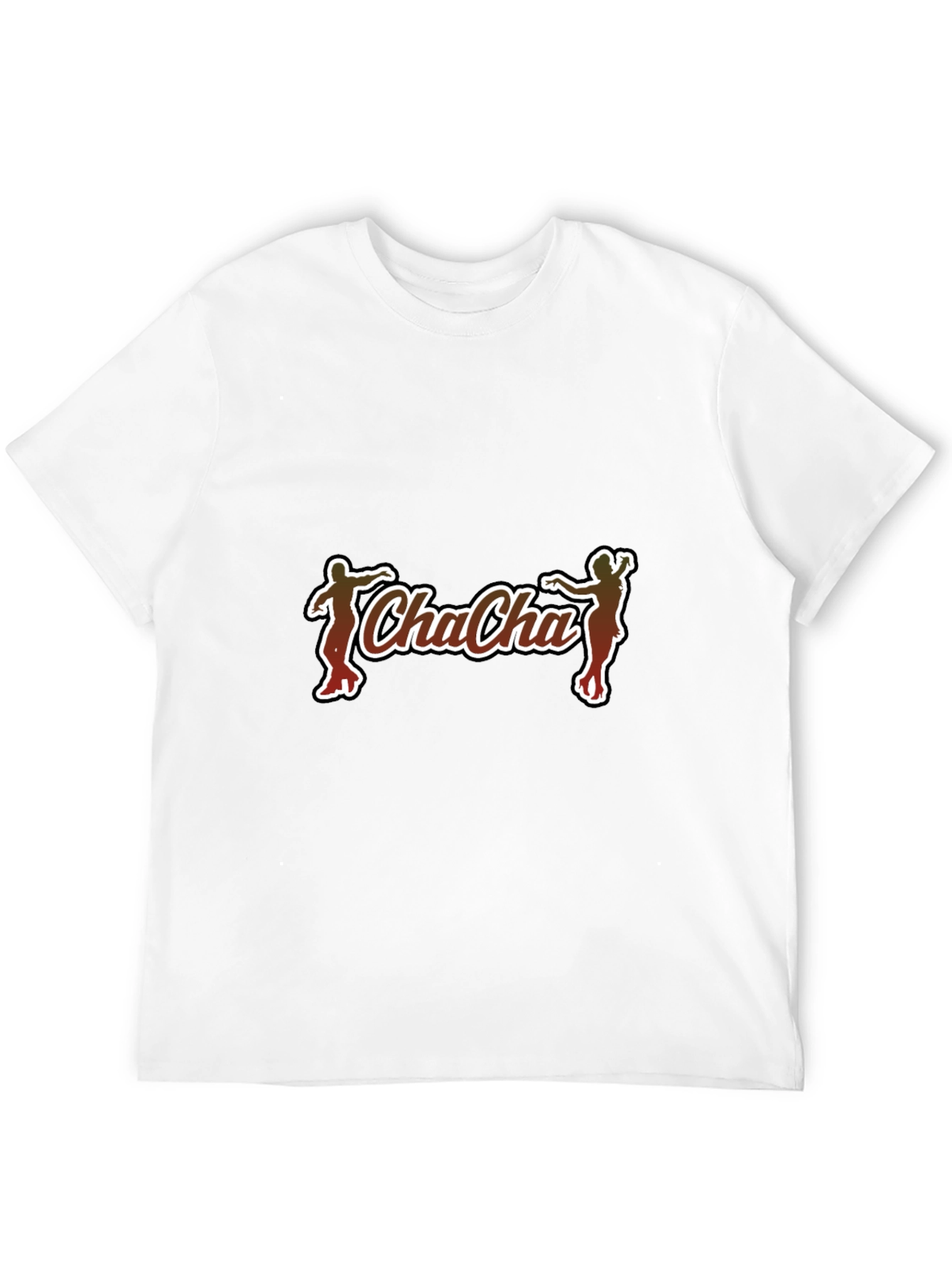 Cha-Cha Graphic Tee - Black Cotton Casual T-Shirt