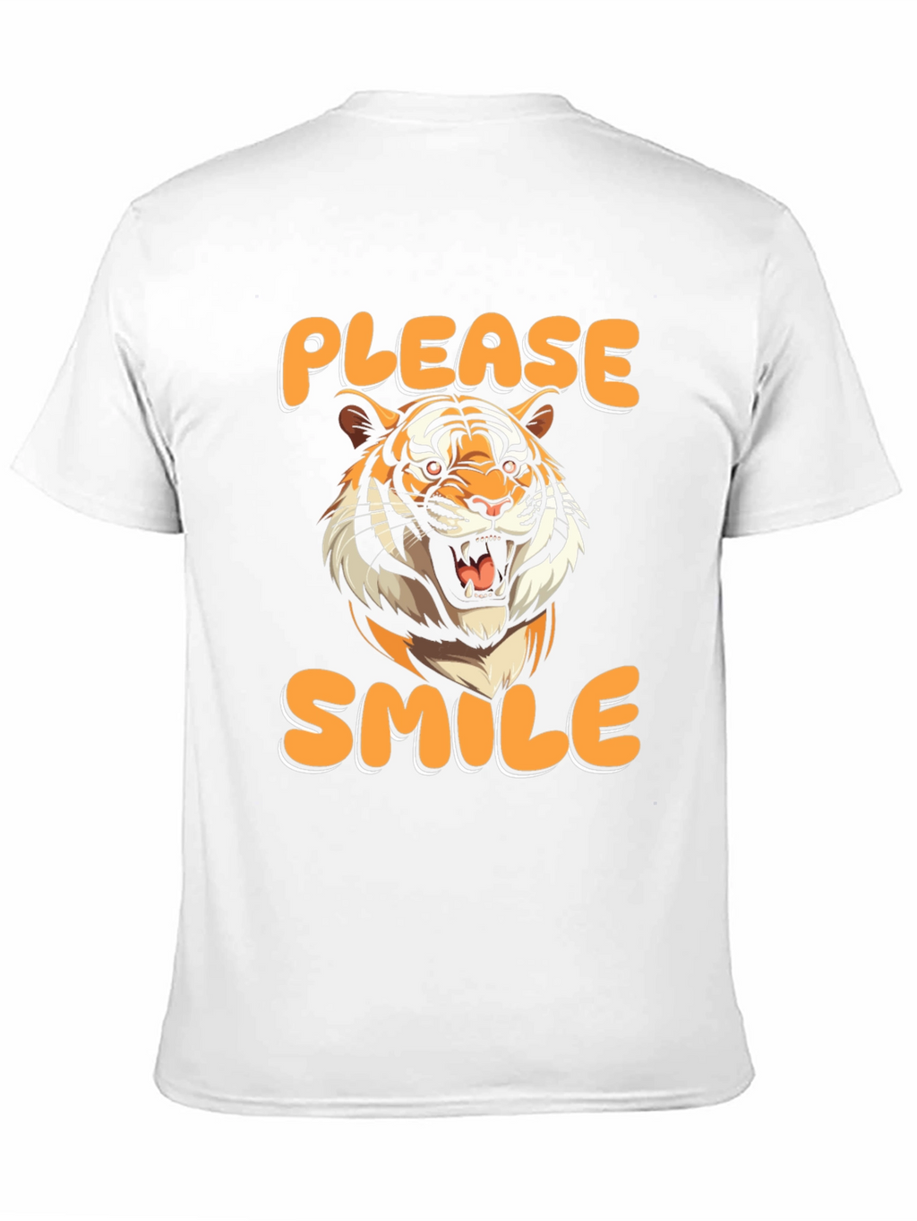 Please Smile Tiger Graphic Tee - Black