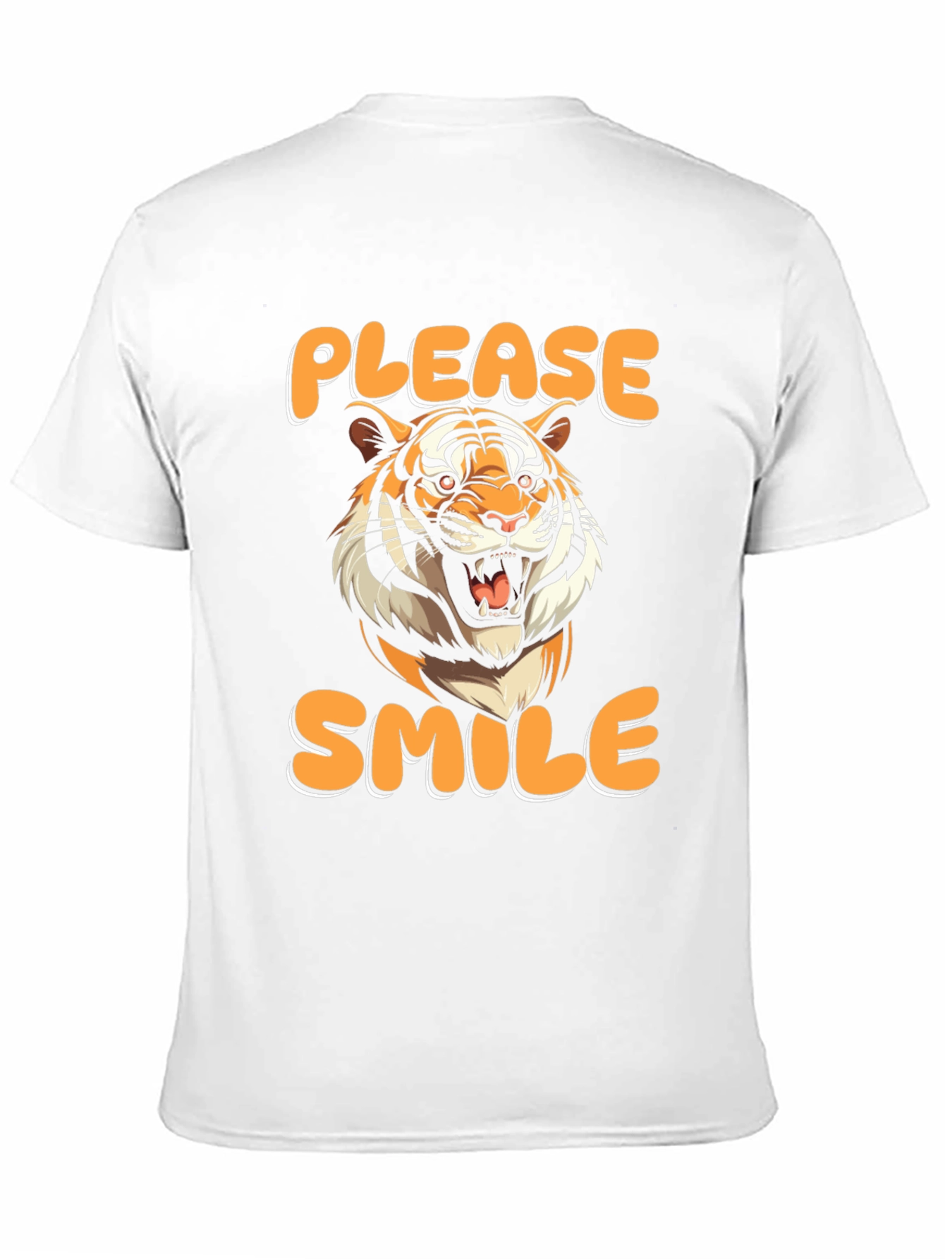 Please Smile Tiger Graphic Tee - Black