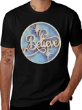 Believe Graphic Print Black T-Shirt