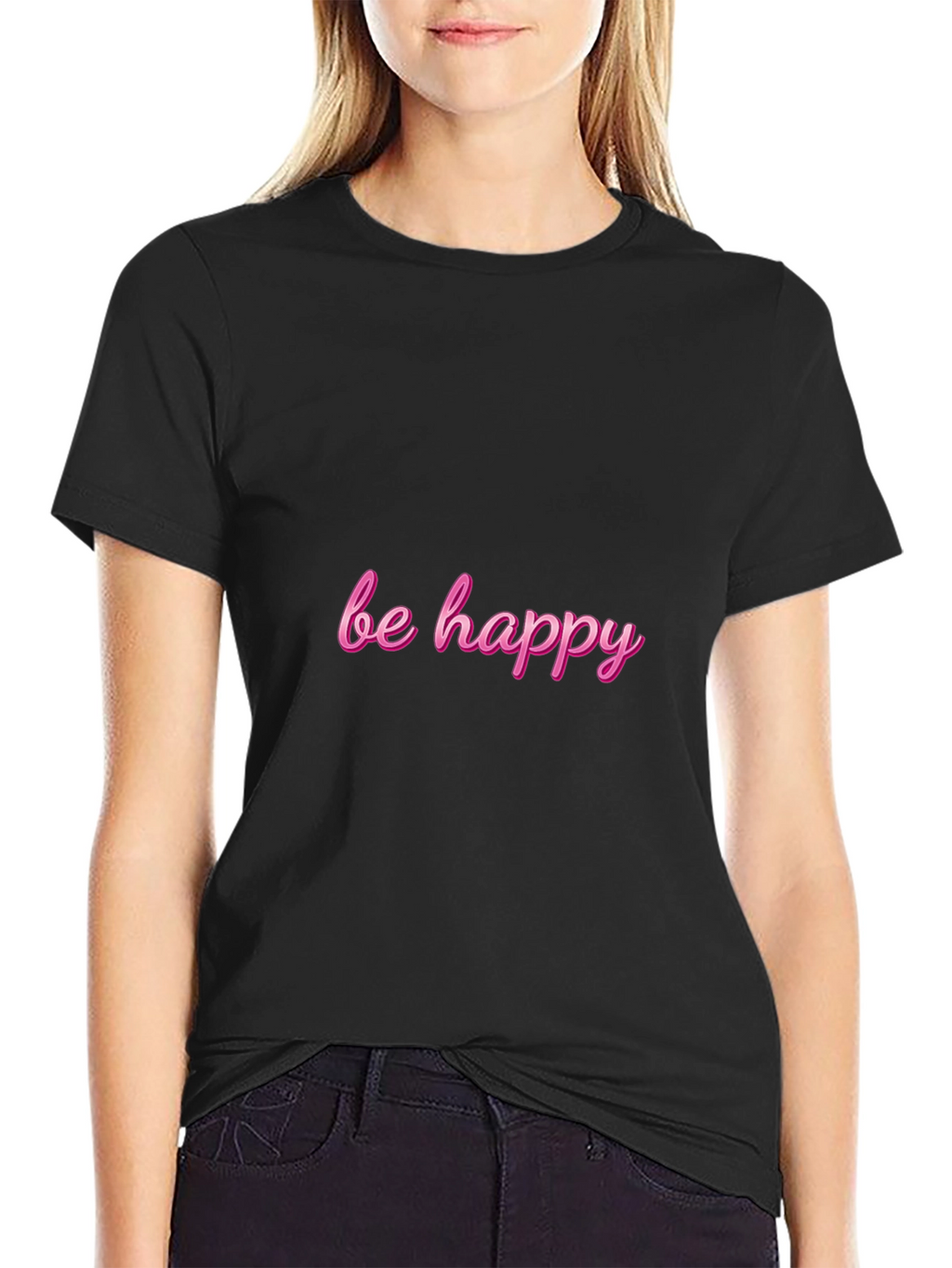 Be Happy Black T-Shirt - Menswear