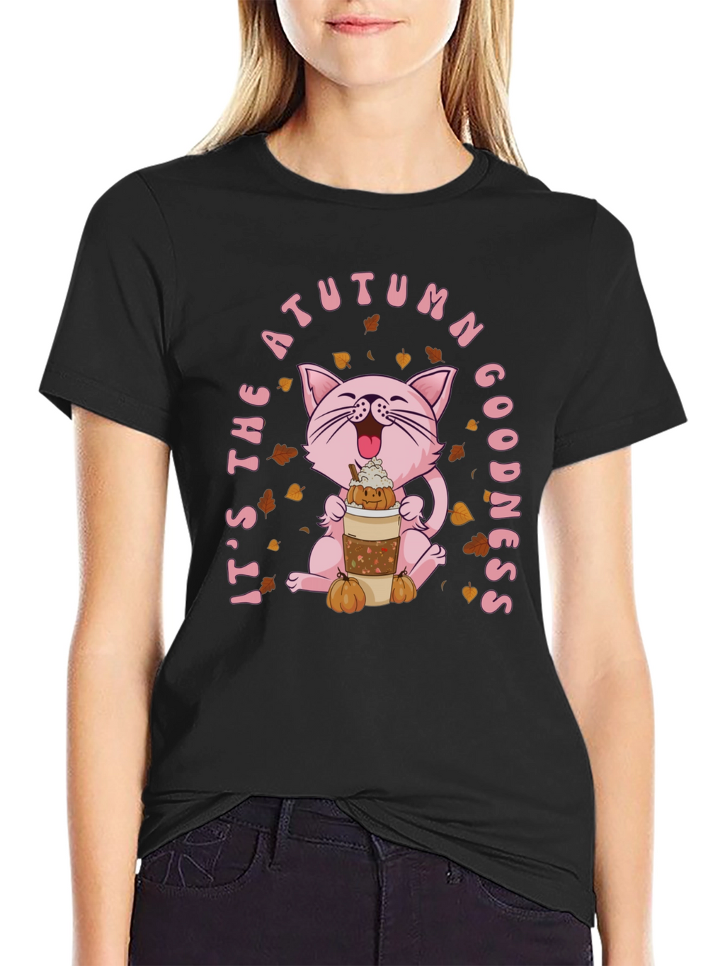 Autumn Goodness Cat T-Shirt