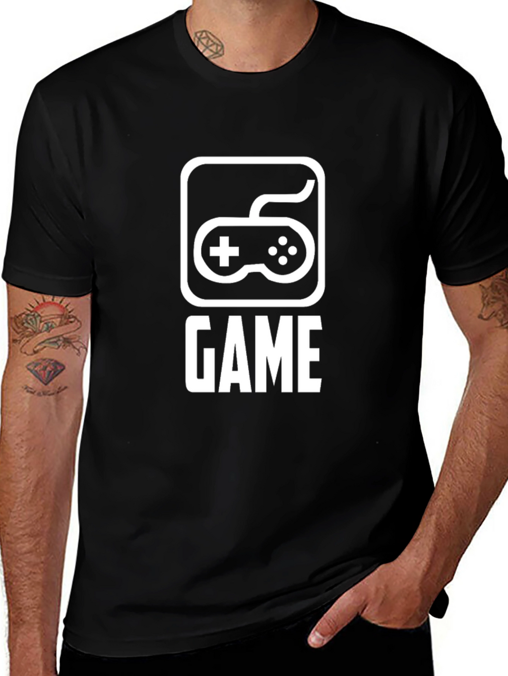 Gamer Style T-Shirt - Black Graphic Tee