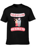 Fueled By K-Pop & Bubble Tea Black T-Shirt