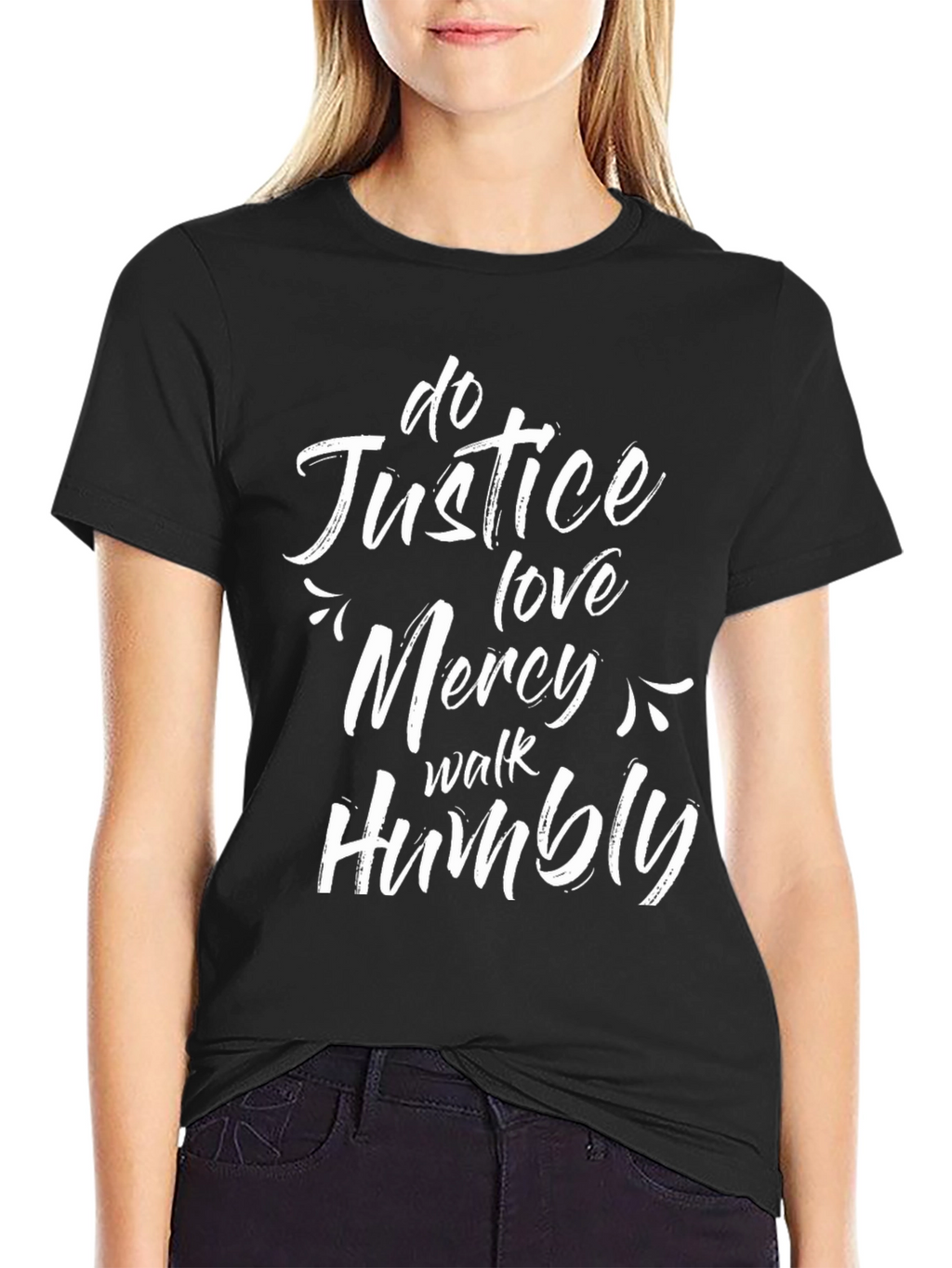 Justice Love Mercy Humility Black T-Shirt
