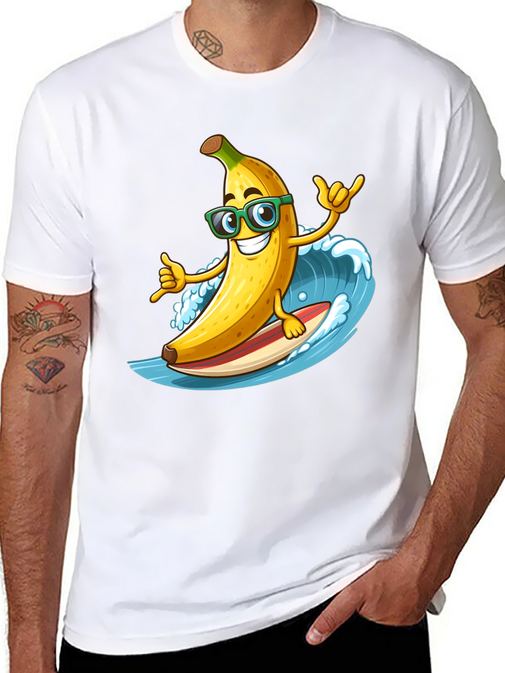 Surfing Banana T-Shirt - Hang Loose!