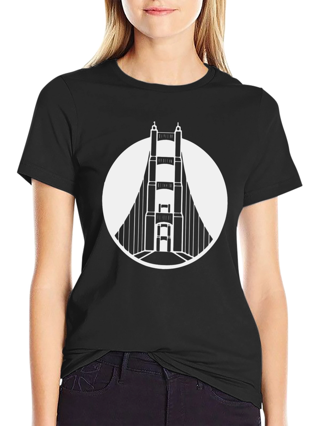 Golden Gate Bridge Graphic Tee - Black
